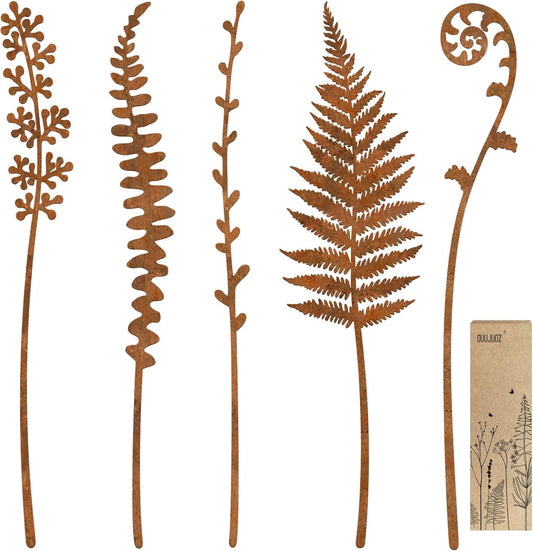 Metal Flowers for Outside,Garden Stakes Decorative,Flower Bed Decor Plant Stakes,Garden Statues Outdoor Clearance,Metal Yard Art Outdoor,Plant Decorations for Pots