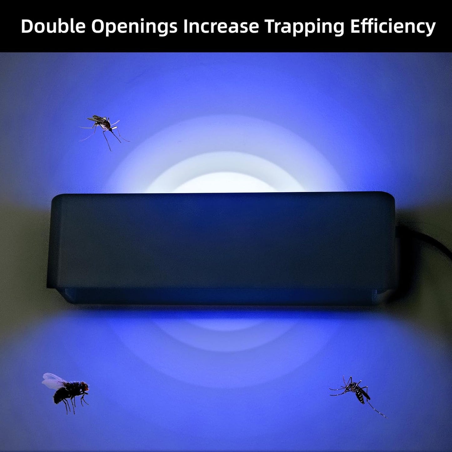 UV Fly Light Trap Indoor for Home Gnat Traps for House, Wall Sconce Fly Light Bug Catcher for Kitchen House & Restaurant Fruit Flies Garage & Warehouse