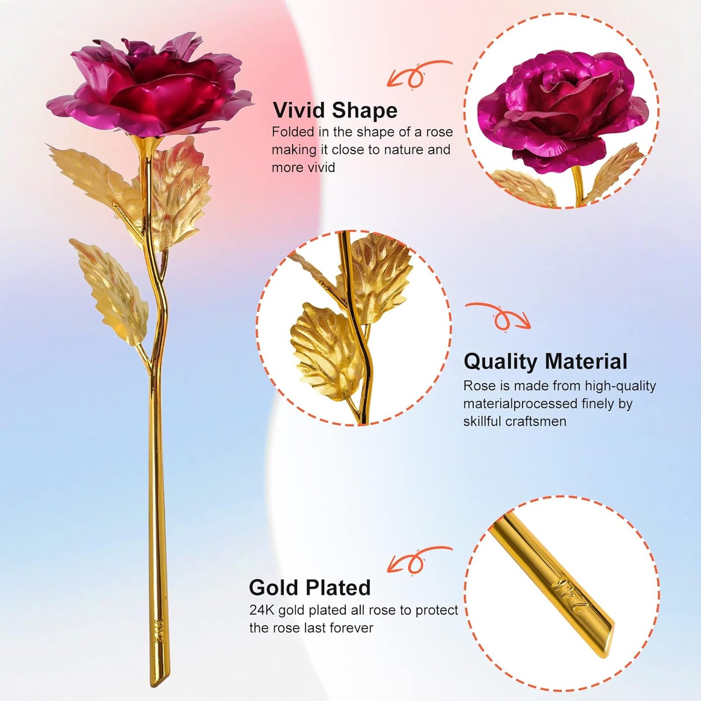 Mothers Day Mom Gifts for Women Birthday Gifts for Women Galaxy Rose Glass Flowers Forever Eternal Roses Artificial Flowers Gifts for Grandma Wife Daughter