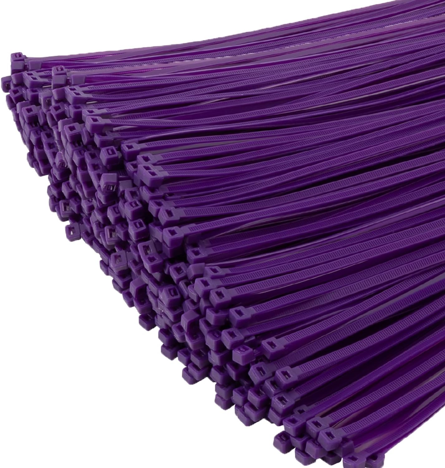 XINGO 1000 PCS Purple Zip Ties 8 Inch, 60 LBS Tensile Strength, Self-Locking Nylon Plastic Nylon PA66 Wire Ties for Indoor and Outdoor Use