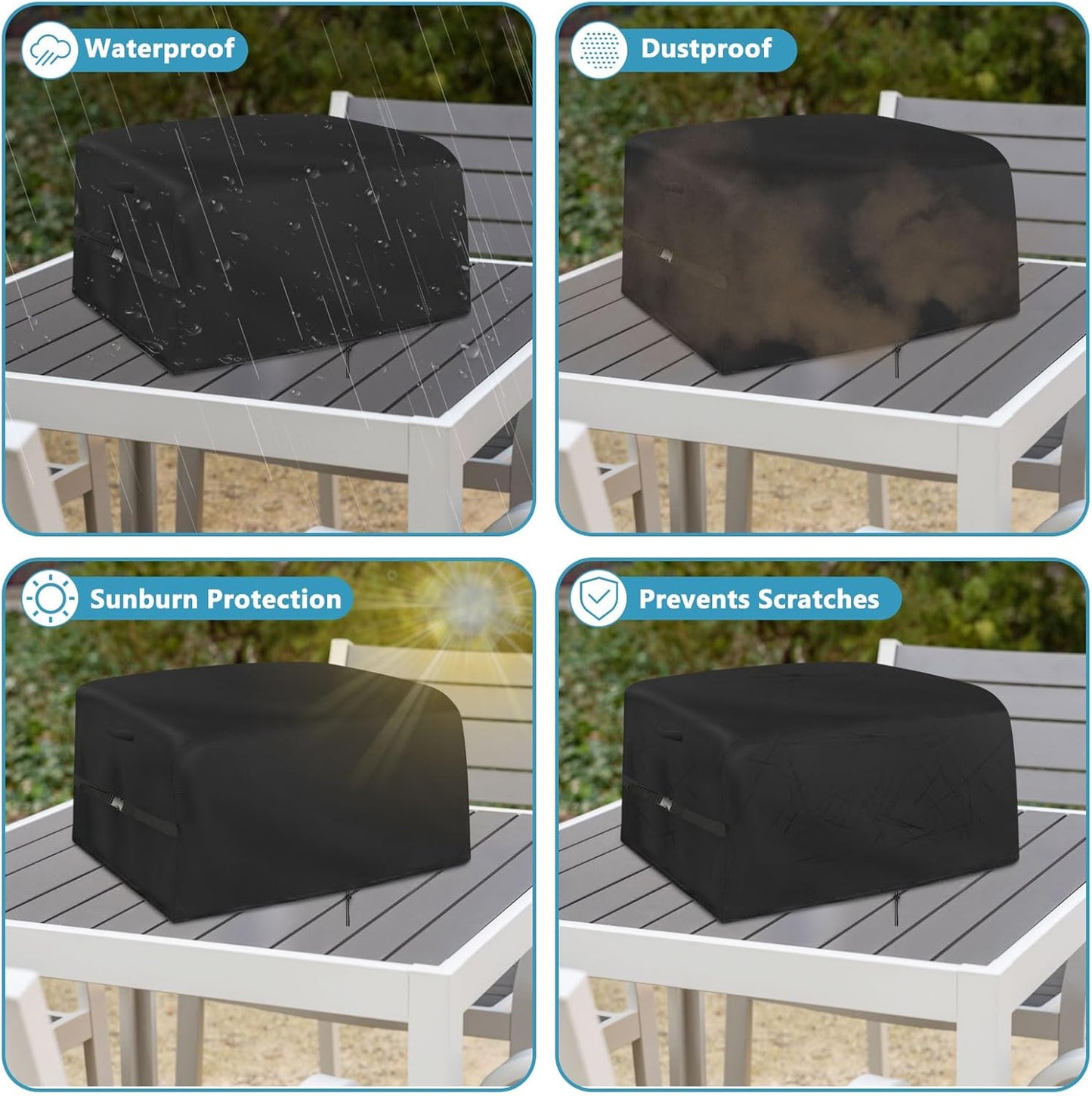 Kingling Grill Cover Fits for 6-Burner 87000 Propane Gas Grill, 44 inch Waterproof & UV Resistant Outdoor Griddle Cover Table Top Outdoor Grill Accessories - 44" L x 25" W x 21" H