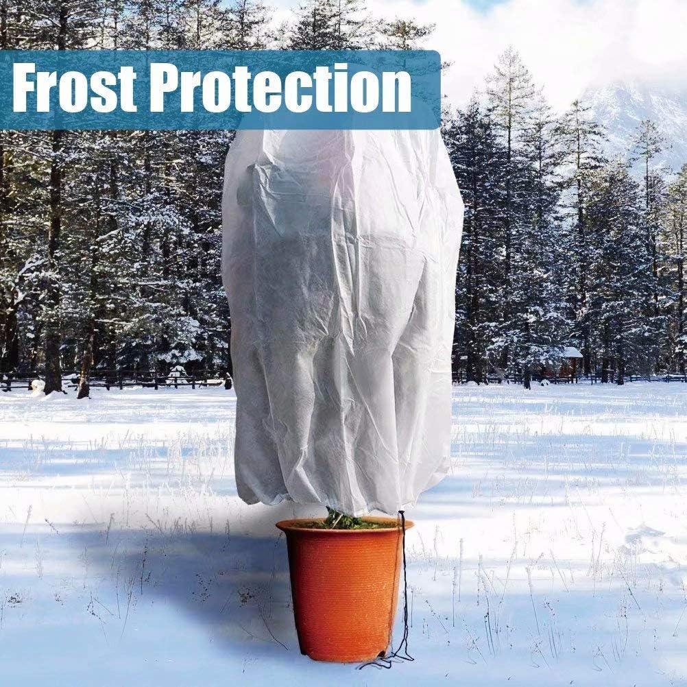Agfabric Plant Covers Freeze Protection 1.2oz 72"x72" Shrub Cover,Winter Tree Cover for Season Extension&Frost Protection,White