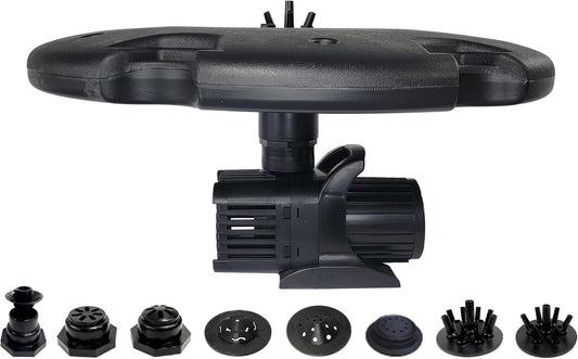 HALF OFF PONDS Floating Fountain – 1.5 HP Pond Aerator with 200' Cord – 12,500 GPH Water Pump – 11 Spray Patterns - Energy-Efficient – for Large Ponds, Lakes & Water Gardens