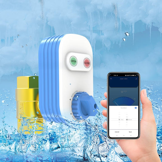 DN20 Smart Water Valve, 3/4 Inch WiFi Water Timer for Garden Hose, Sprinkler Timer Auto Watering with Manual Button Control, Compatible with Alexa, Google