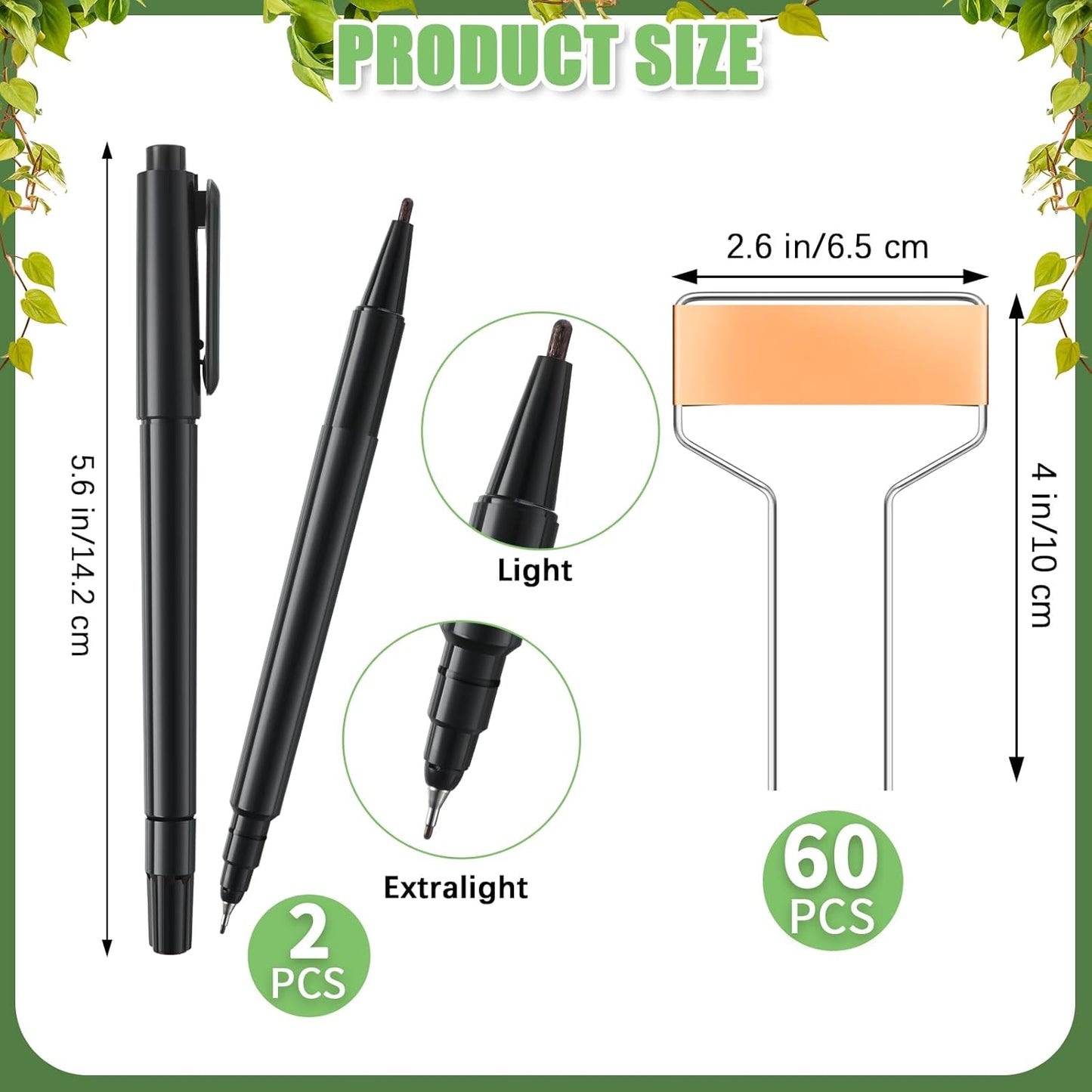 Moxweyeni 60 Pcs Metal Garden Tags Plant Labels for Garden Waterproof Plant Markers with 2 Permanent Pen Planting Nursery Garden Tags Reusable Garden Labels Stake for Plants (Copper Color,4 Inch)