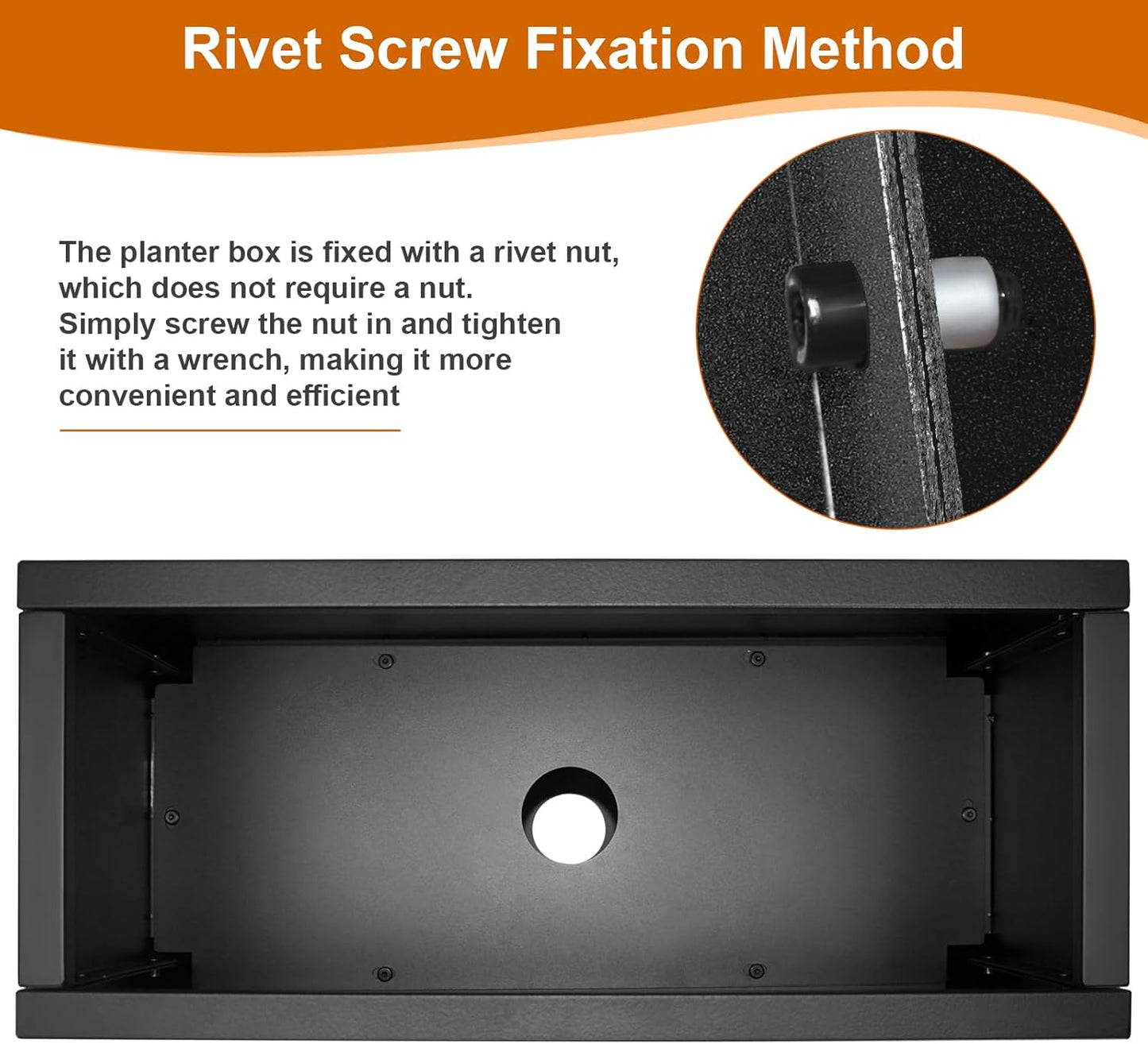 Steel Planter Box 28"x12"x28", Square Metal Planter Box Indoor&Outdoor, Steel Planter Heavy Duty for Commercial and Residential Use