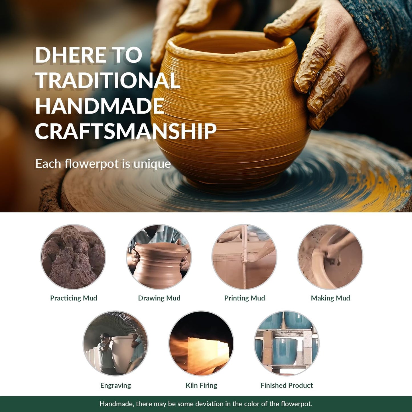 Mid Modern Planter with Detached Saucer (Cloud White,10.0" D x 9.0" H)