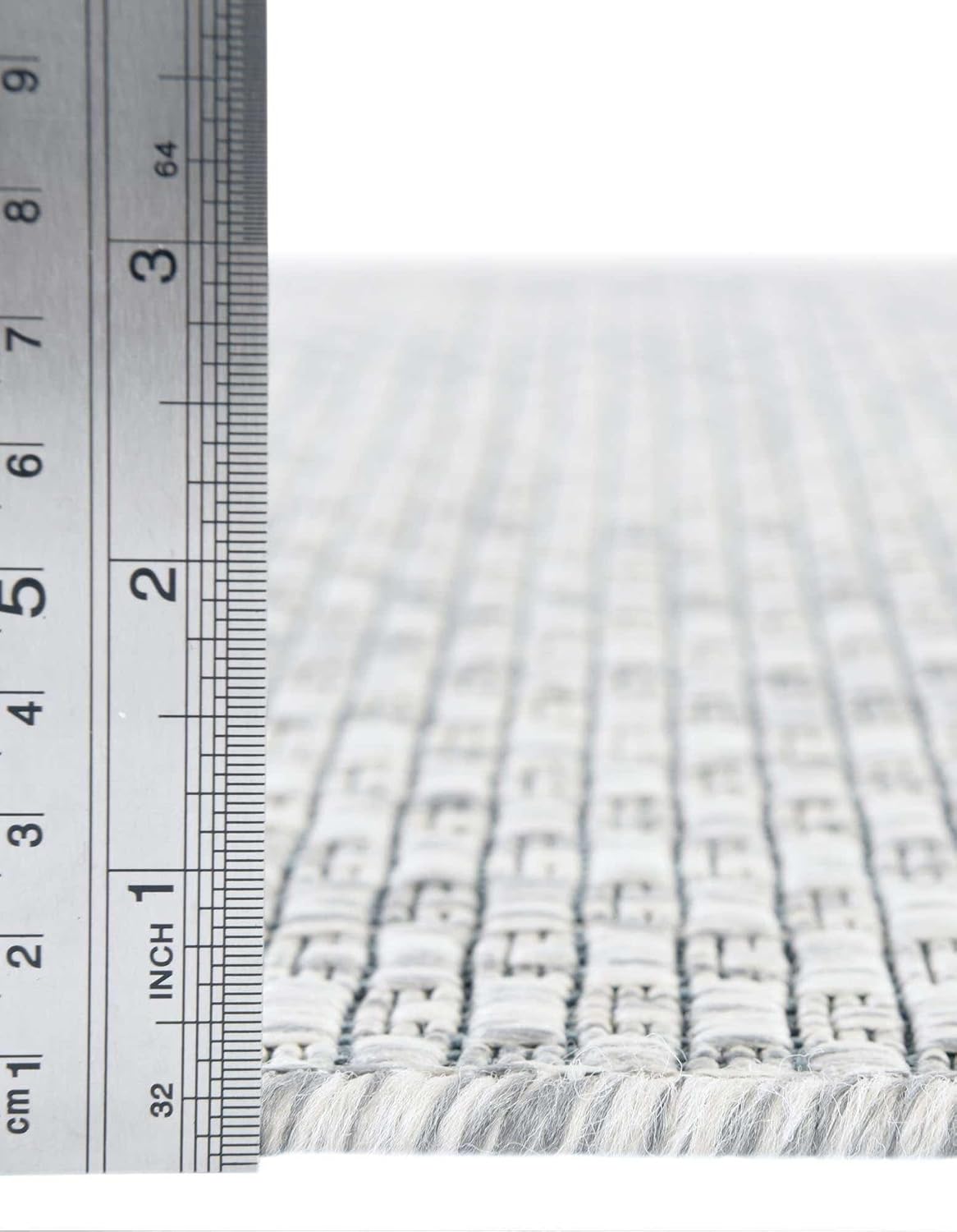 Unique Loom Outdoor Solid Collection Area Rug (12' Round Light Gray/Ivory)