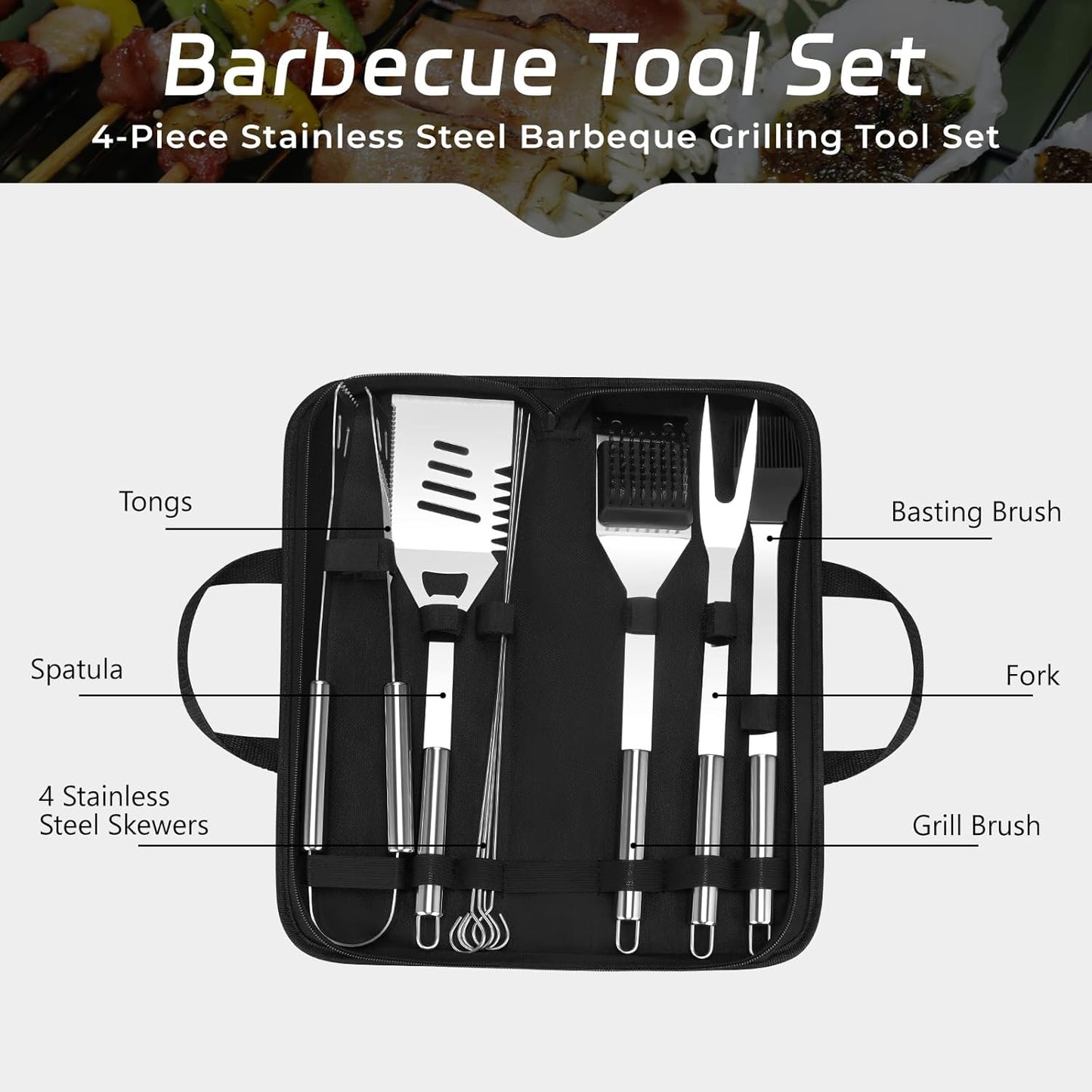 MAISON HUIS Adjustable Portable Charcoal Grill Multi-functional Metal Small BBQ Smoker with 9-Piece Stainless Steel Grill Tool Set for Outdoor Hiking Picnic (Green Kit)