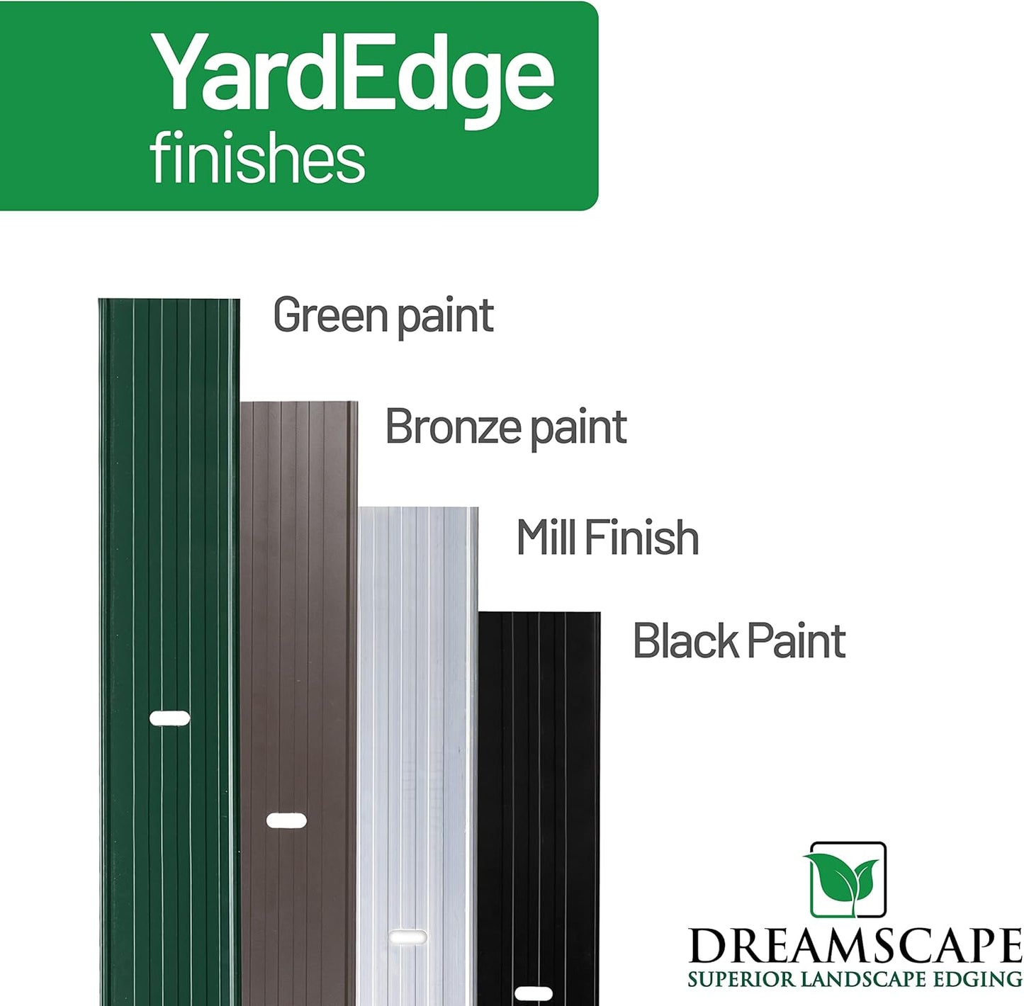 Dreamscape YardEdge Aluminum Landscape Edging - 12 Strips, 6ft Each (72ft Total), Black Duraflex Paint - Professional Quality Landscaping Border, Metal Divider for Lawn, Garden, Flowerbed