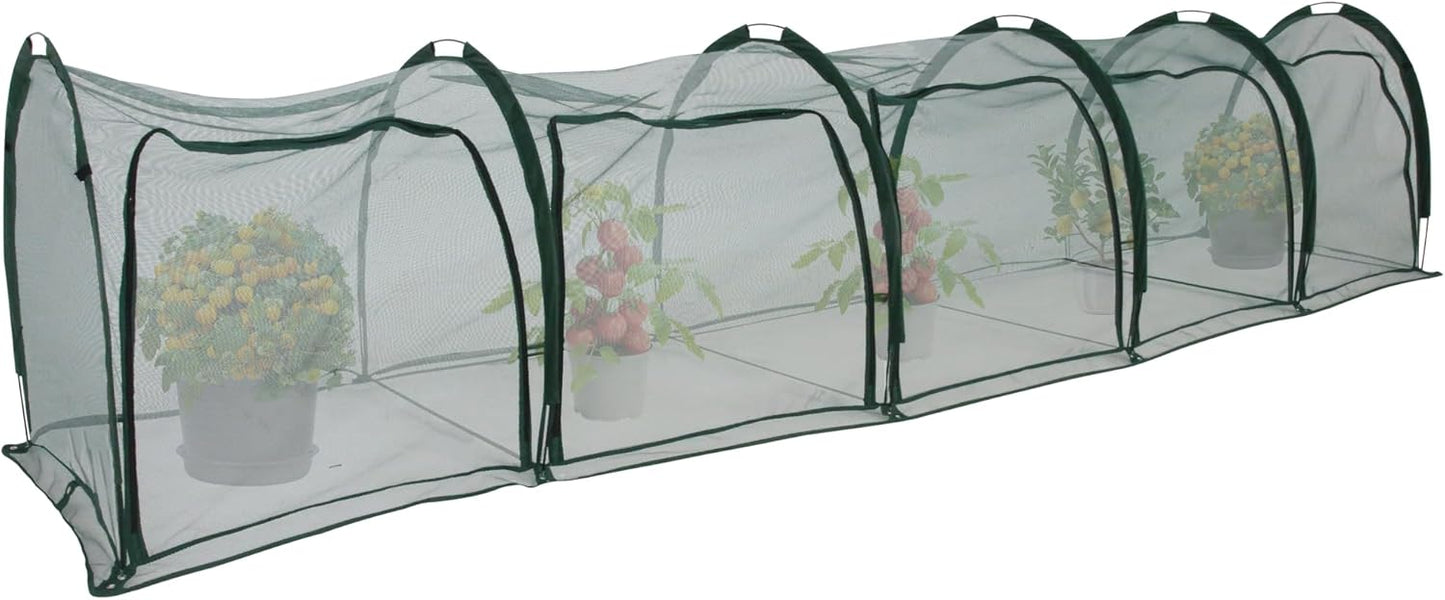 Flexible Net Grow Tunnel - Garden Greenhouse Mesh Cover Growhouse Cloche for Protecting Fruit Vegetables Plants Cultivation (5M)
