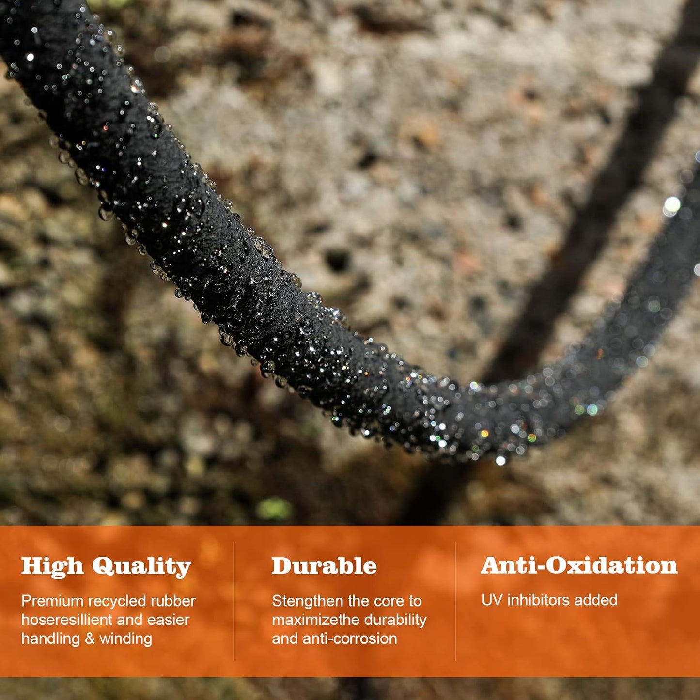 Soaker Hose 25 FT for Garden 1/2" Diameter Irrigation Hose Save 70% of Water Solid Brass Interface Eminently Suitable for Lawn and Garden Beds Cover