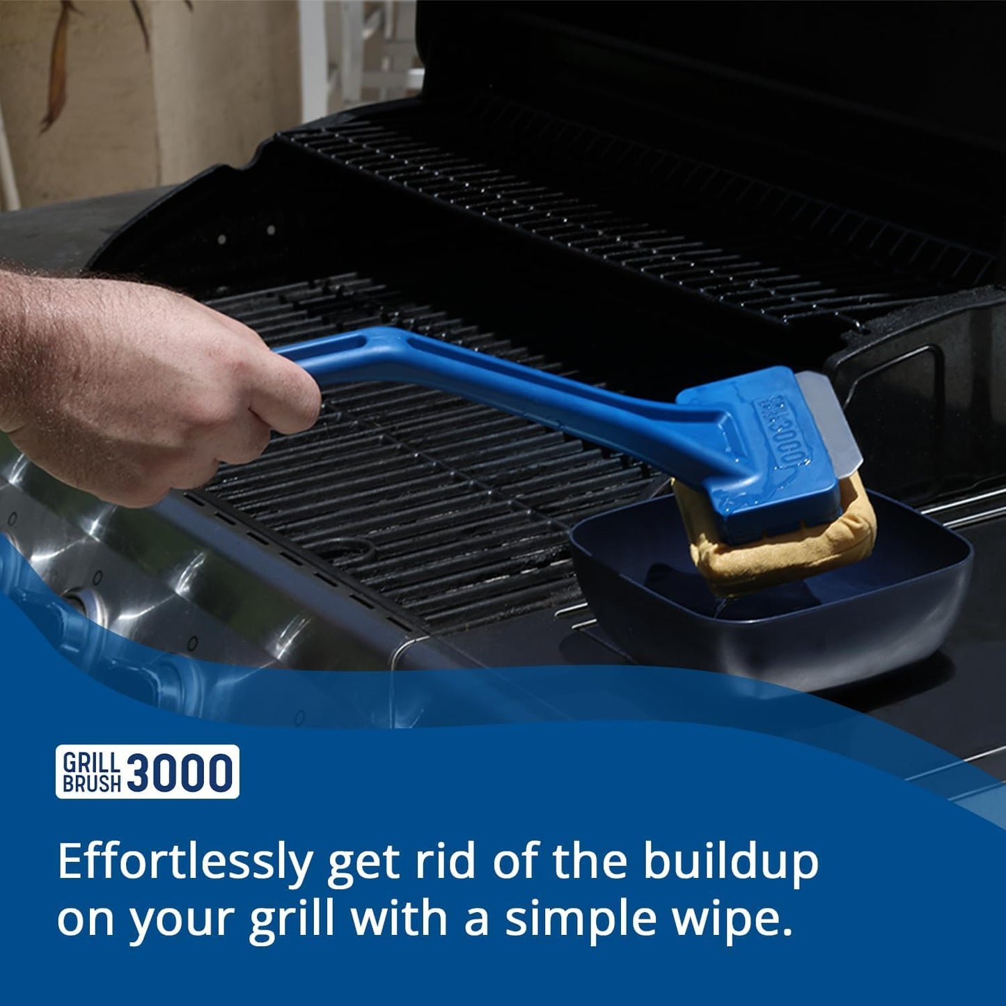 Grill Rescue BBQ Replaceable Scraper Cleaning Head, Bristle Free - Safe, Durable and Unique Scraper Tools for Cast Iron or Stainless-Steel Grates, Barbecue Cleaner (GB3000 Head)
