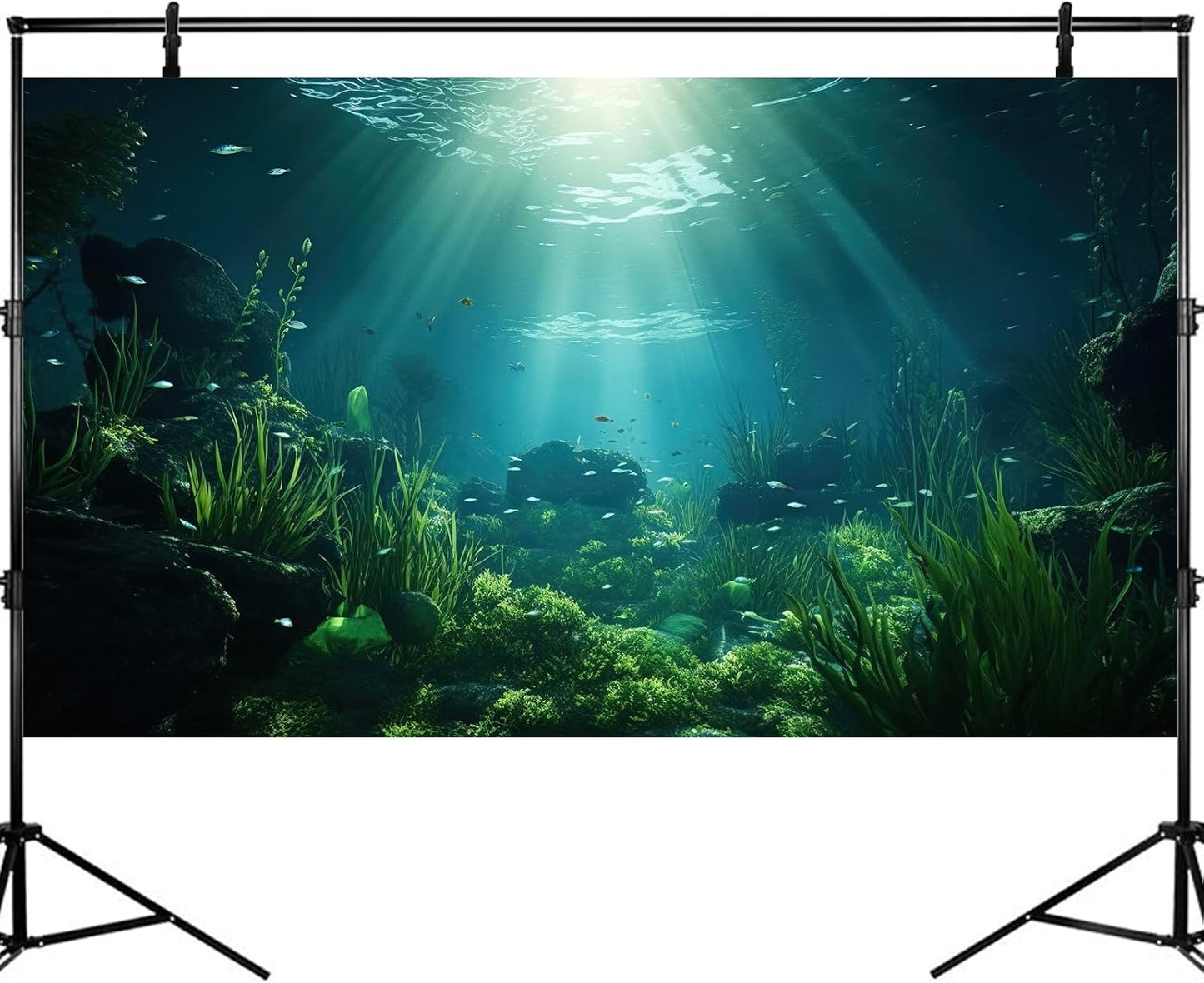 Underwater Fish Tank Background Under The Sea Aquarium Background Ocean Floor Aquatic Plants Fish Tank Backgrounds Deep Sea Sunray Tropical Aquarium Fish Reptile Tank Backgrounds 72x24in