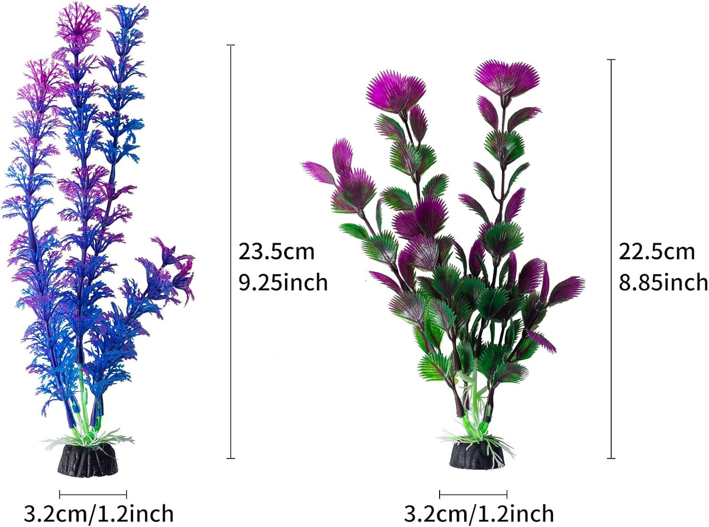 COMSUN 10 Pack Artificial Aquarium Plants, Small Size 4 inch Approximate Height Fish Tank Decorations Home Décor Plastic Pink