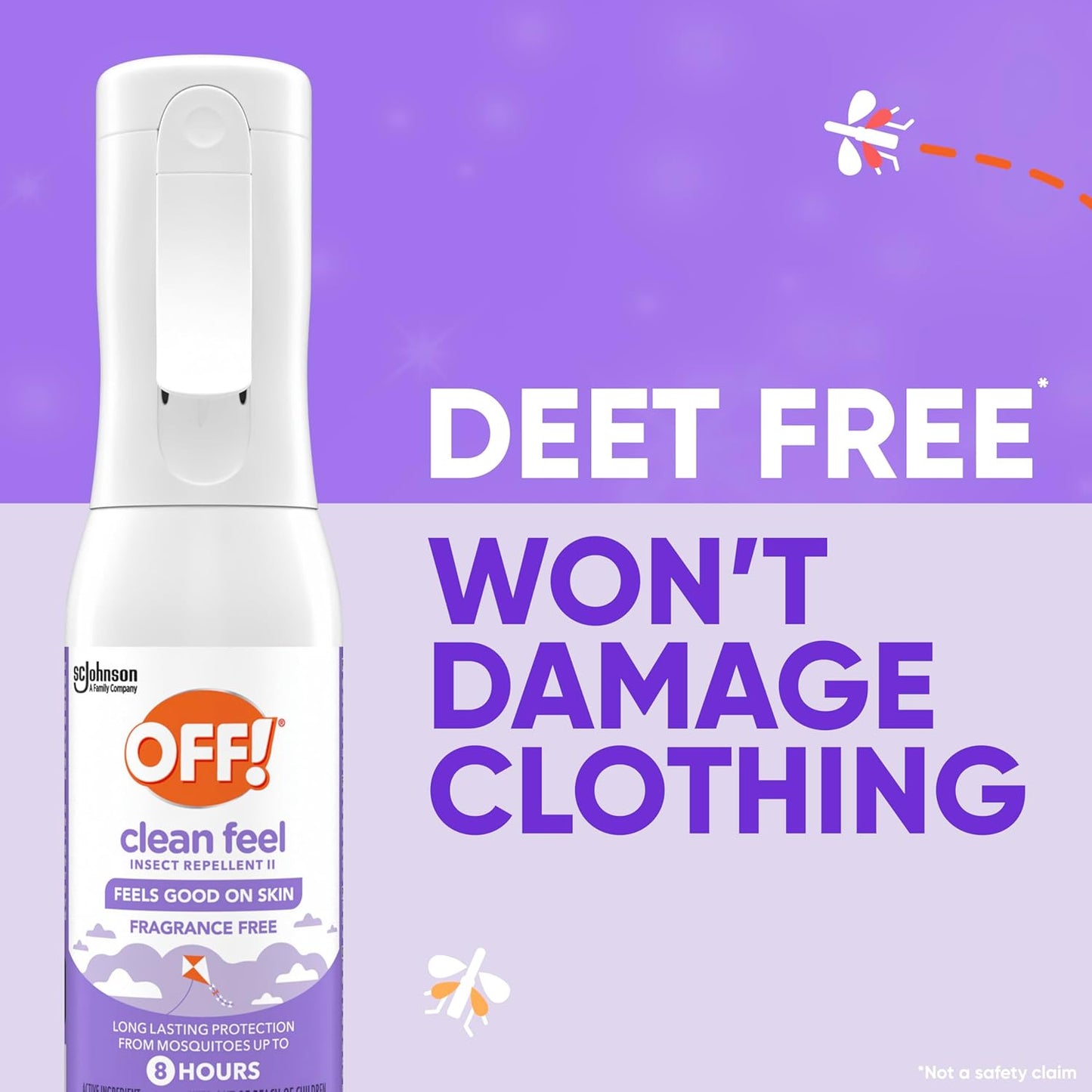 OFF! Clean Feel Insect Repellent Misting Spray, Fragrance-Free Bug Spray for Lasting Protection from Mosquitoes and Ticks, 6 oz