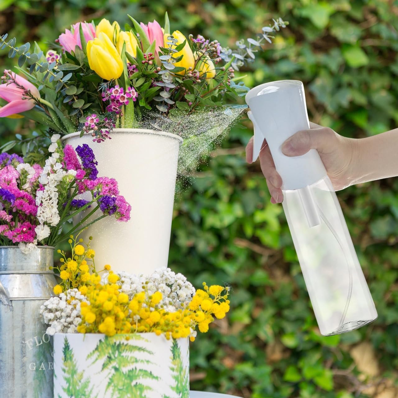 VIGOR PATH Ultra Fine Mist Spray Bottle – Continuous Mister for Hair, Plants & More, Professional Salon & Barber Quality, Clear Refillable Bottle, 500ml (17oz)