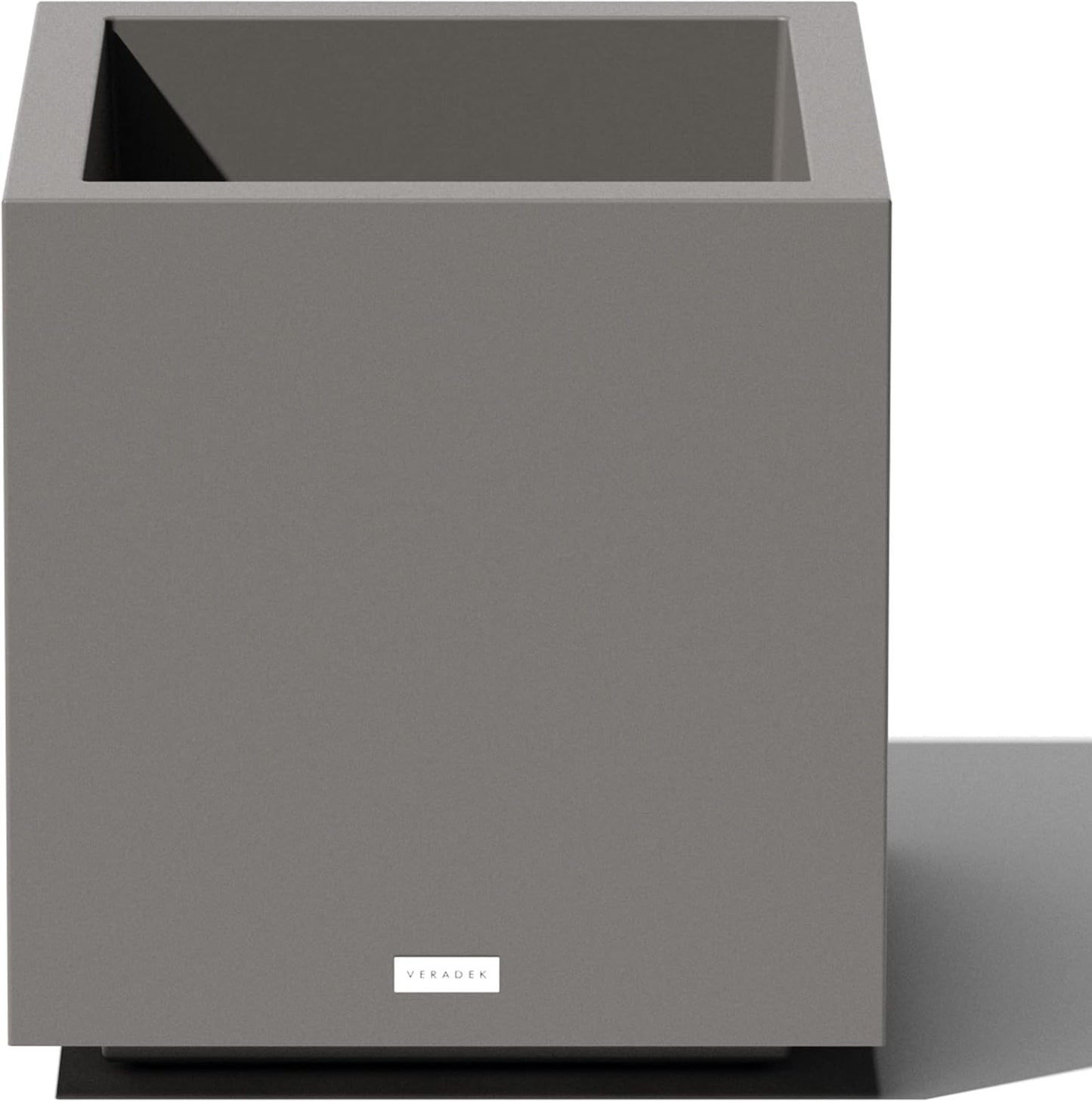 Veradek Block Series Cube Plastic Planter - Large Square Planter for Indoor or Outdoor Patio/Garden | Durable All-Weather Use with Drainage Holes | Modern Décor for Tall Plants, Trees, Flowers