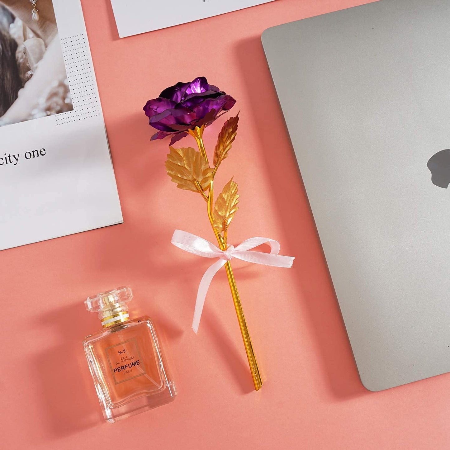 Mothers Day Mom Gifts for Women Birthday Gifts for Women Galaxy Rose Glass Flowers Forever Eternal Roses Artificial Flowers Gifts for Grandma Wife Daughter