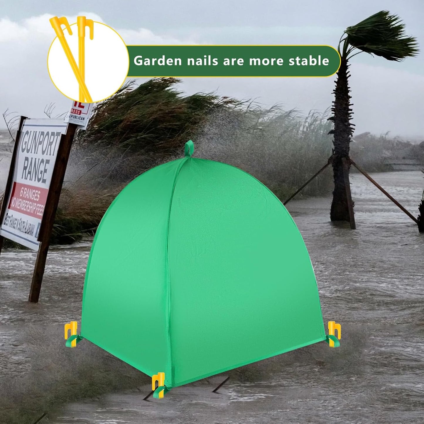 YLSAZL 2 Pack Plant Covers Freeze Protection,Plant Protector and Cover,Shrub Covers for Winter,Winter Snow & Frost Covers with Stakes,Warm Plant Protection Tent.