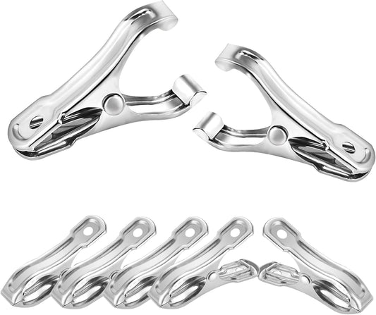 80 Pcs 2inches Gardening Clips for Netting, Metal Clamps Made of Stainless Steel, Have a Strong Grip of Greenhouse Clips Keep the Plant Cover on Garden Hoops