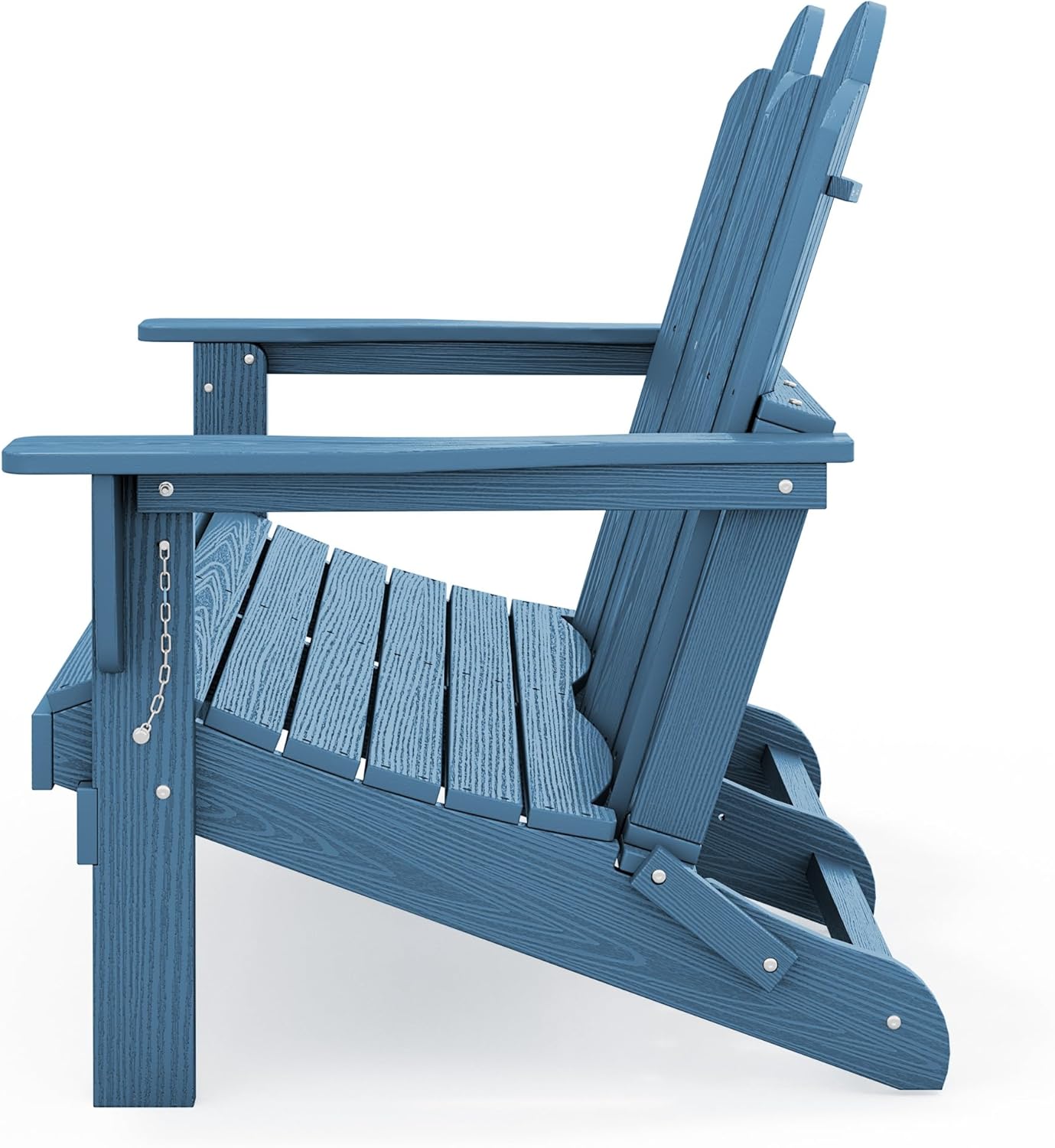 SERWALL Outdoor Folding Adirondack Bench, HDPE All-Weather Adirondack Loveseat, 660 lbs Capacity, Foldable Outdoor Patio Bench for Deck, Lawn, Garden, Navy