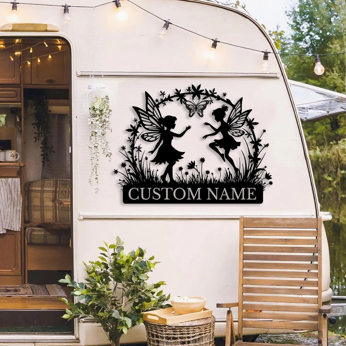 Custom Butterfly Metal Sign,Personalized Butterfly House Number Signs,Personalized Gardener Name Sign,Garden Patio Wall Decor (Style-2)