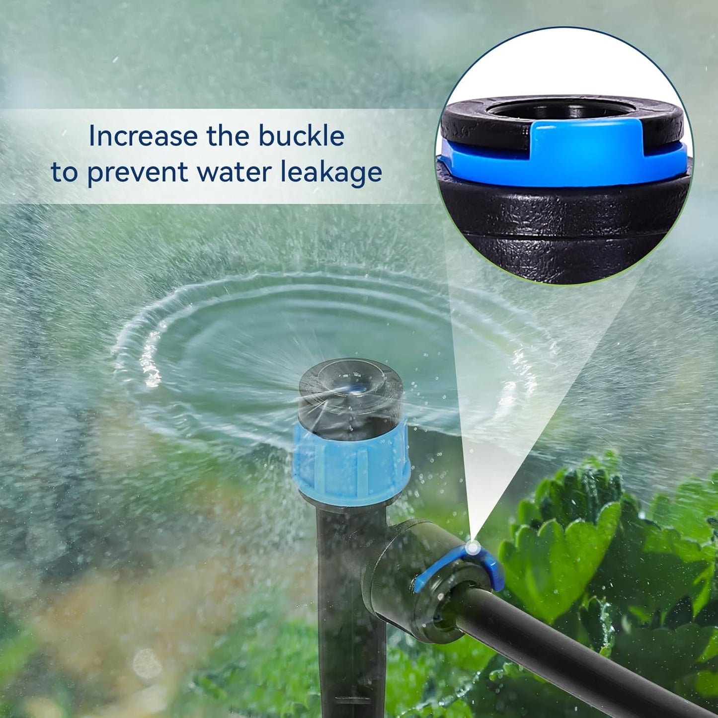 20PCS 1/4 inch Tubing Drip Irrigation Emitters Sprayer,360 Degree Drip Emitter Sprayer with Stake, Irrigation Dripper Sprinklers for Drip Irrigation System