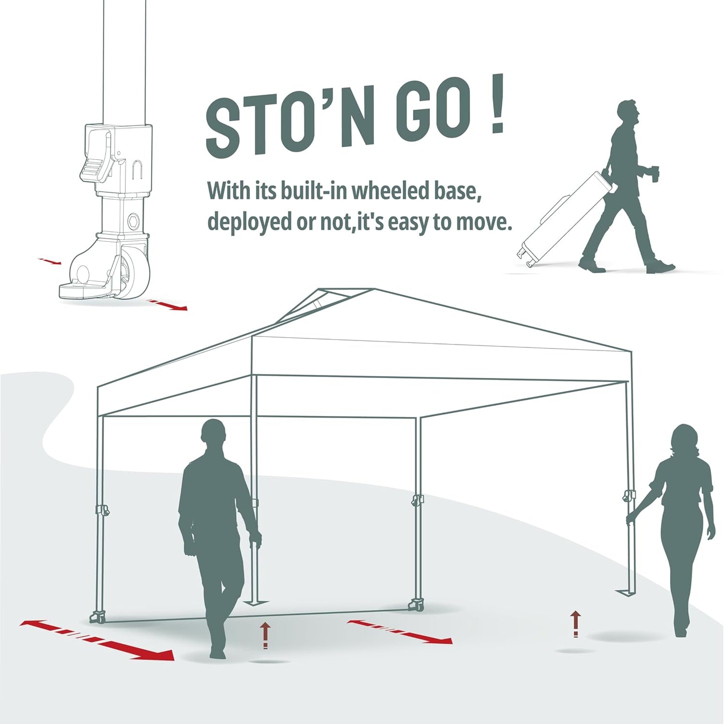 CROWN SHADES 12x12 Pop Up Canopy Tent Instant Commercial with 150D Silver Coated Fabric Including 1 Removable Sidewall, 4 Ropes, 8 Stakes, Weight Bags, STO 'N Go Bag, Beige