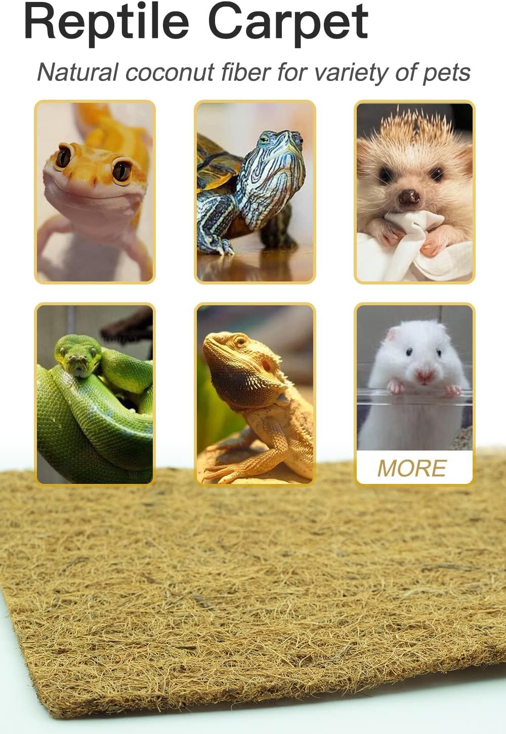 Coco Coir Liner, 12x80 inch Natural Coconut Liners for planters Flower Basket, Reptile Carpet, Natural Coconut Fiber mat, Garden Decoration, Animal pet pad, Snow Mat