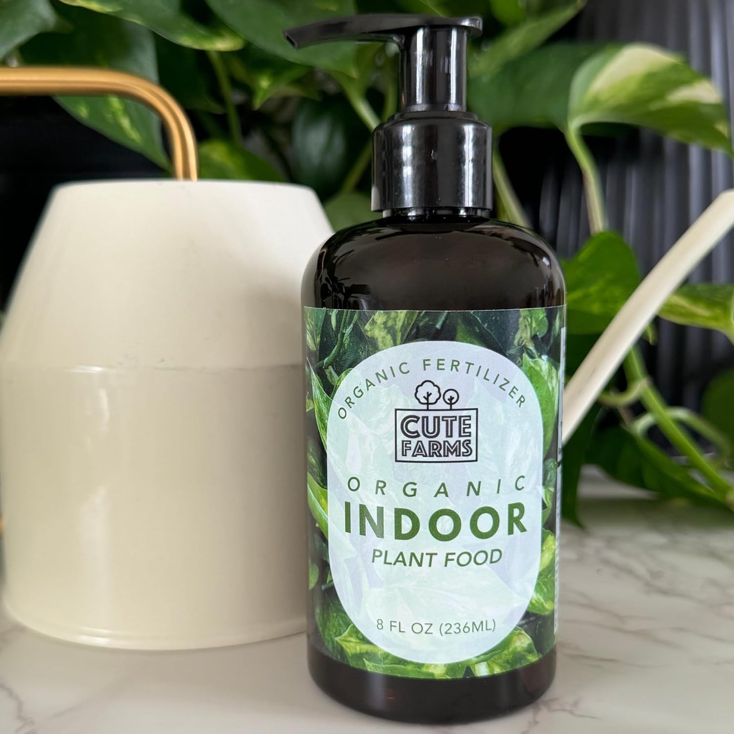 Organic Liquid Plant Food for Houseplants & Outdoor Pot Plants - All-Purpose Fertilizer (8 oz) Cute Farms