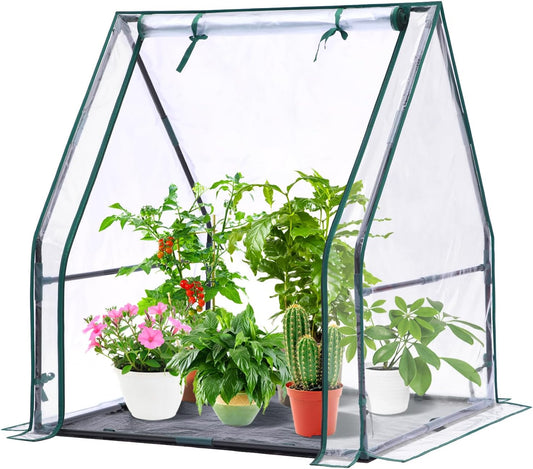 Mini Greenhouse for Indoor Outdoor: Ohuhu Portable Green House with Waterproof Pad for Small Plants Nursery Germination, 36"x36"x42" Light Duty Cover Tent Humidity Dome Seedling Accessory