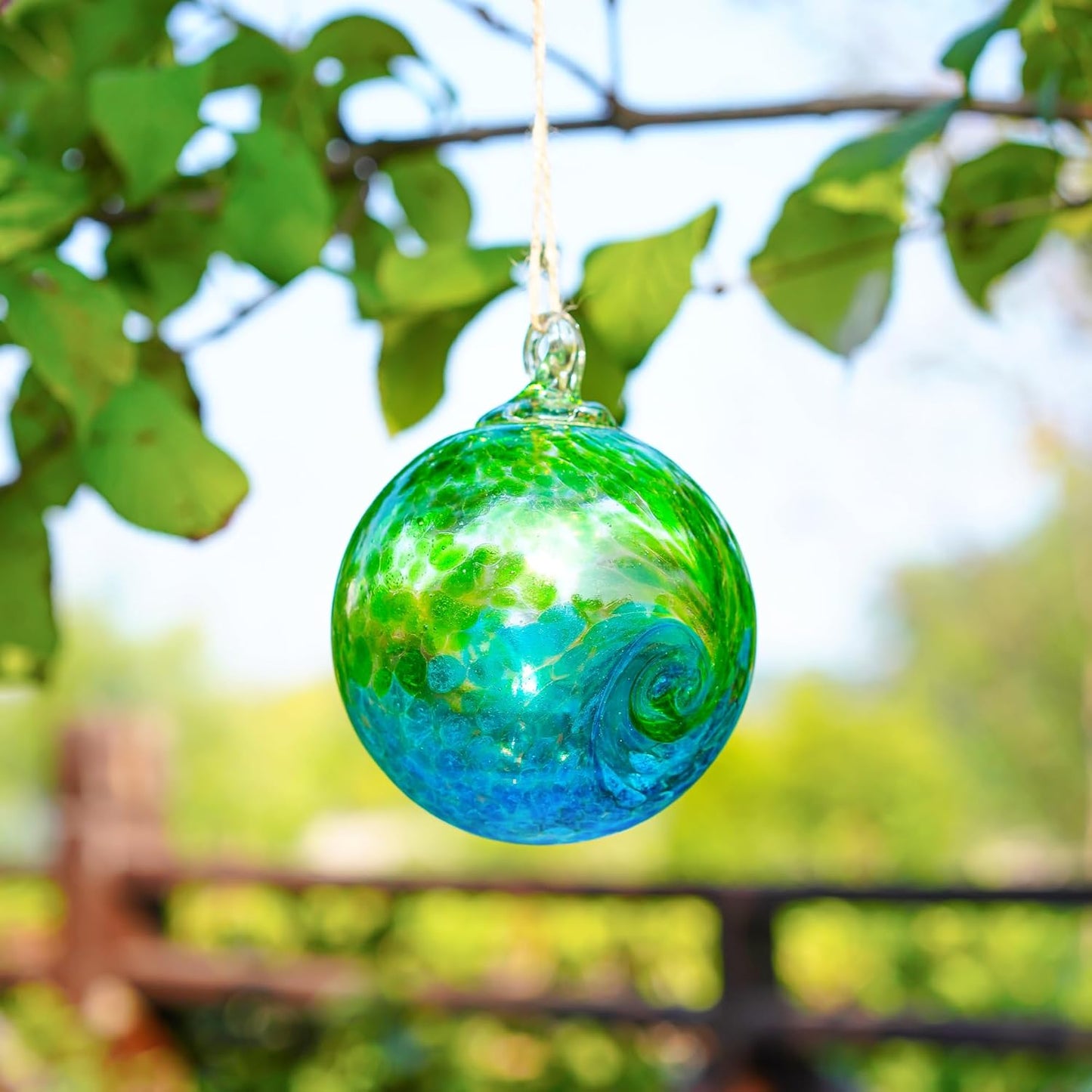 4 Inch Hand Blown Glass Gazing Balls Green Glass Christmas Ball Ornaments Garden Patio Home Decor