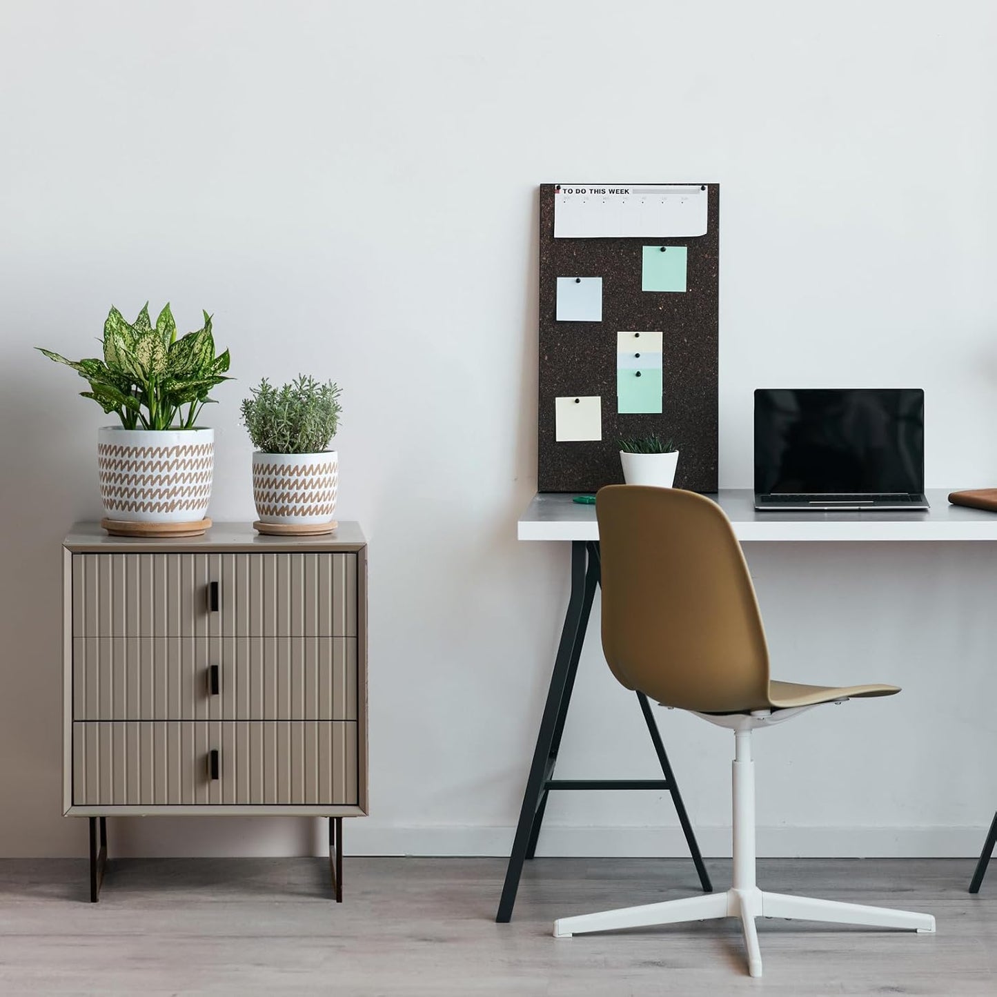 Ceramic Flower Pots Indoor-Outdoor: 7.75 Inch Large Planters with Drainage Holes & Saucer - Modern Decorative Plant Pots Ceramic for Home Gardeners (Wave)