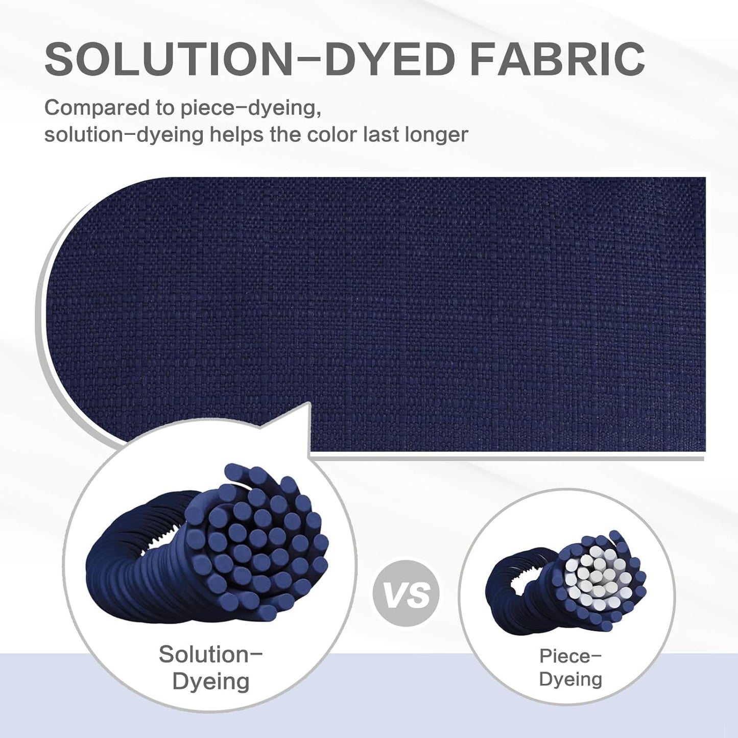 Aoodor 19" x 19" x 5" Tufted Outdoor Chair Cushions, Water Resistant & Fade Resistant Polyester Dining Chair Pads with 2 Straps for Patio Furniture, Set of 2