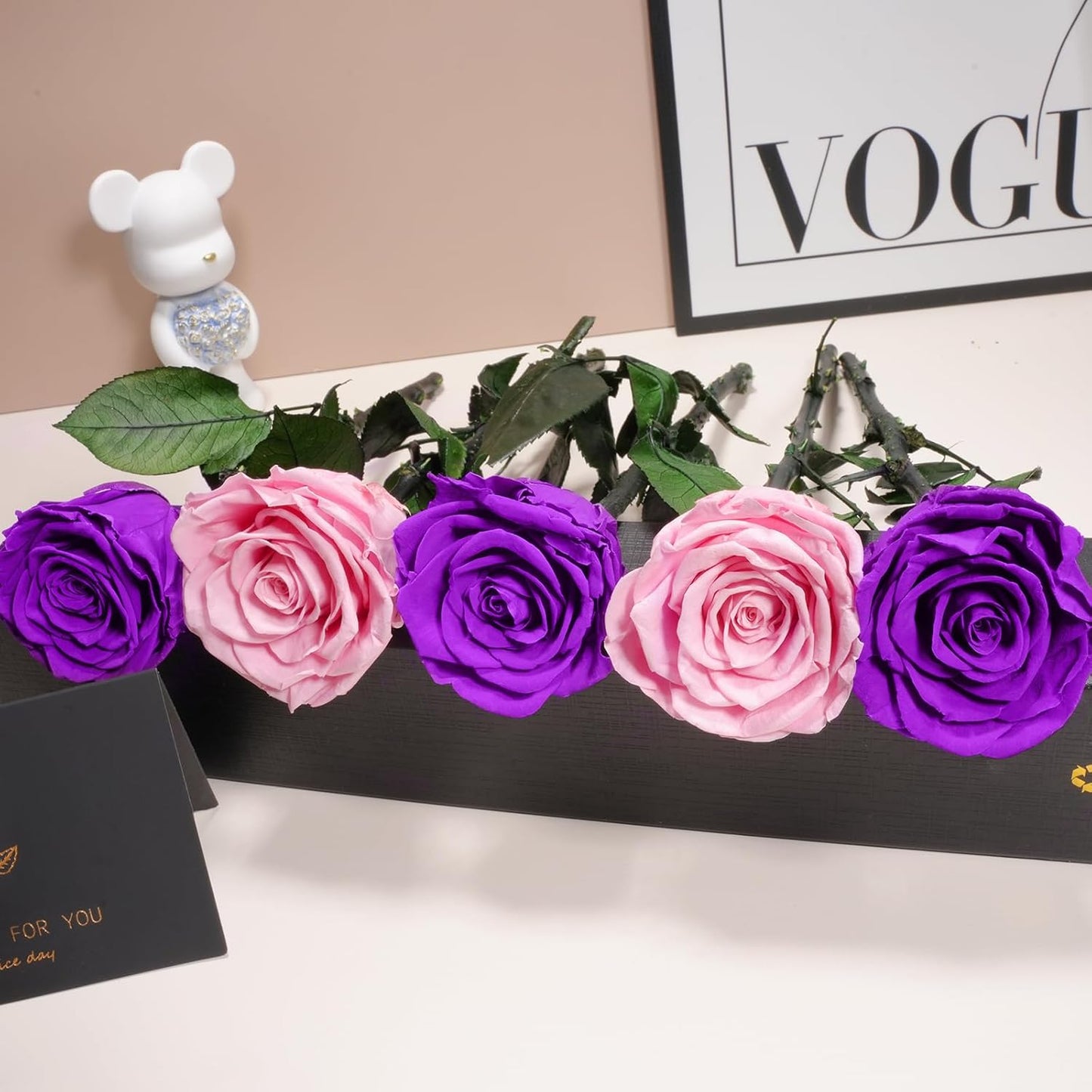 Yamonic Preserved Flowers Rose Gifts for Women Mom, Mothers Day Flowers Gifts for Mom, Real Flower Rose Birthday Gifts for Her, Grandma, Wife,Girlfriend Gifts on Christmas,Valentine's Day,Anniversary