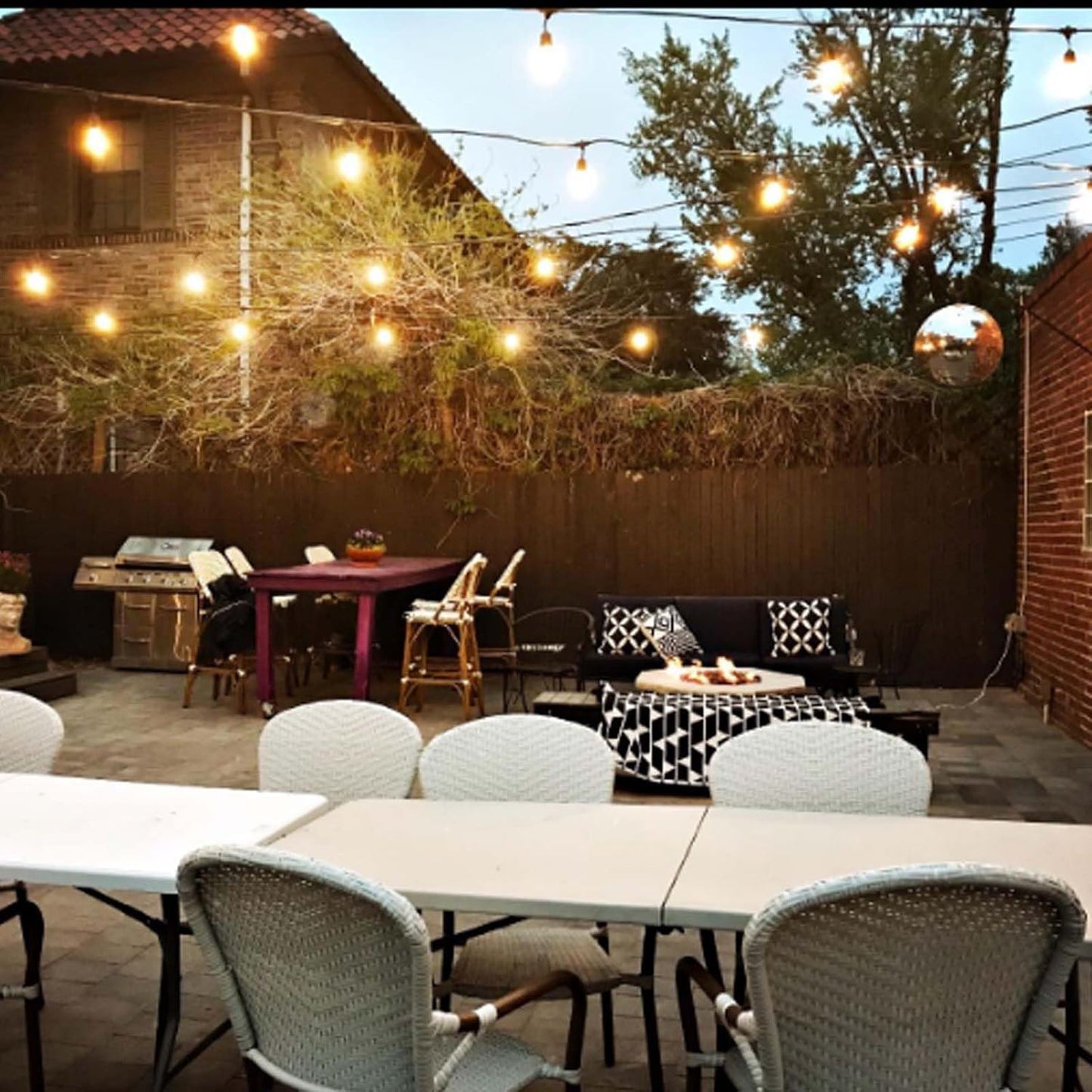 Banord 50 Pack Dimmable 2W S14 Replacement LED Bulbs, 2700K Warm White Waterproof Outdoor String Lights, Vintage Filament, Shatterproof E26 Screw Base Edison Light Bulbs