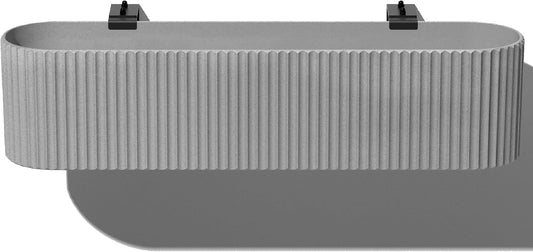 Veradek Demi Series Railing Planter - Hanging Planter Box for Windowsill/Balcony | Plastic-Stone Composite w/Railing Bracket | Modern Décor for Flowers