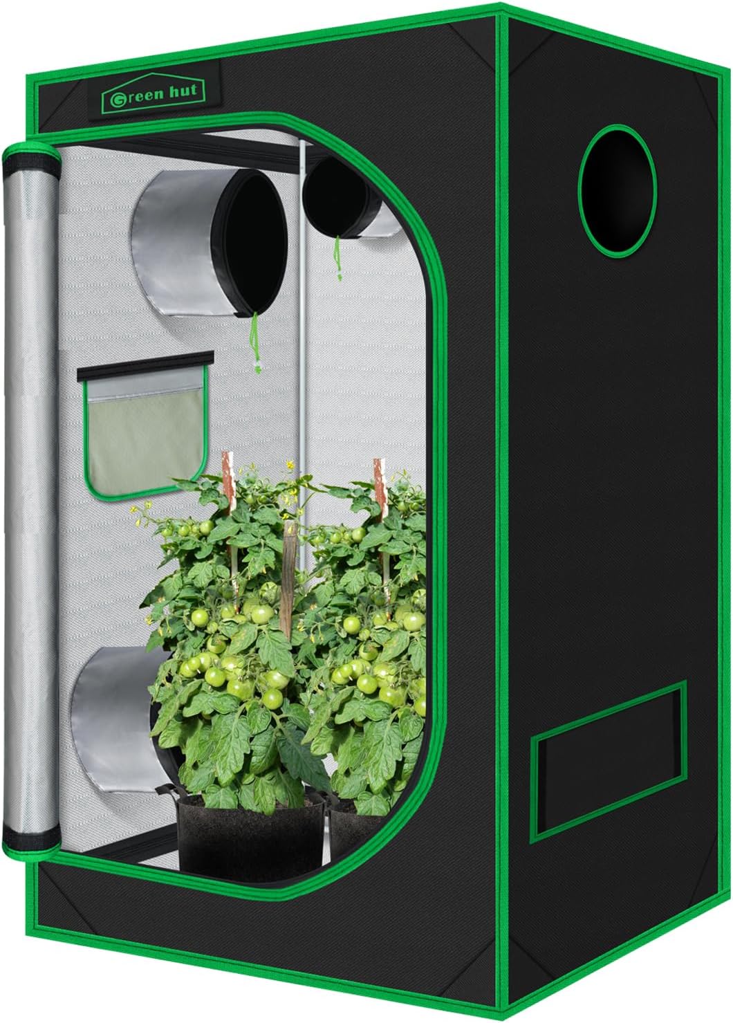 Indoor Grow Tent 48"x24"x60" 600D Mylar Hydroponic for Indoor Plant Tent with Observation Window and Removable Floor Tray 4x2