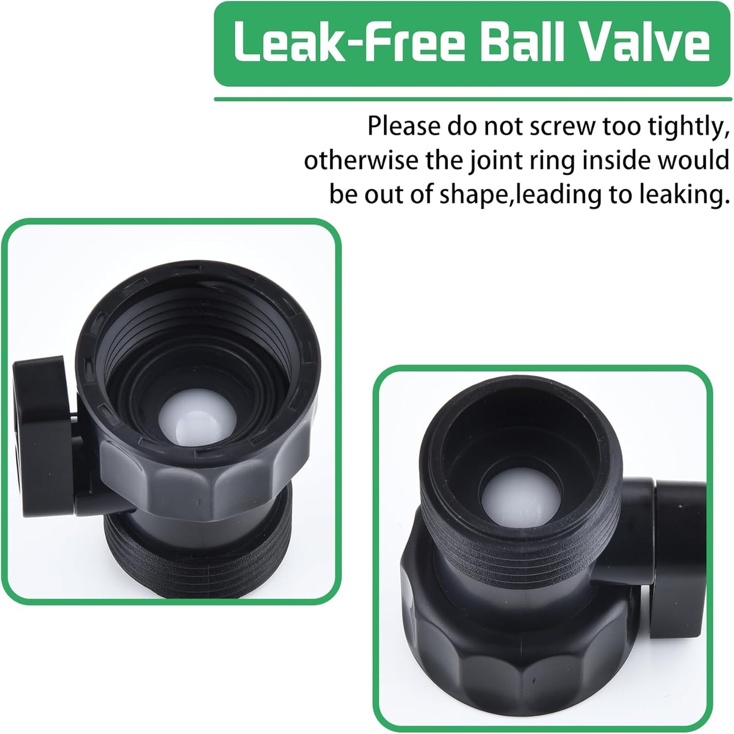 12 PCS 3/4'' Plastic Garden Hose Shut Off Valve,Water hose Shut-Off Ball Valve Thread Connector Coupling for Telescopic Water Pipe Water Gun Valve Control Standard 3/4'' Thread Connector Coupling