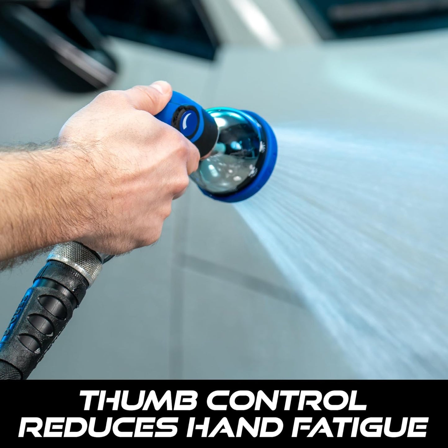 VIKING Hose Nozzle, Garden Hose Nozzle with 10 Spray Patterns, Adjustable Heavy Duty Thumb Control for Washing Car, Watering Plants, Washing Pets, and Home Use