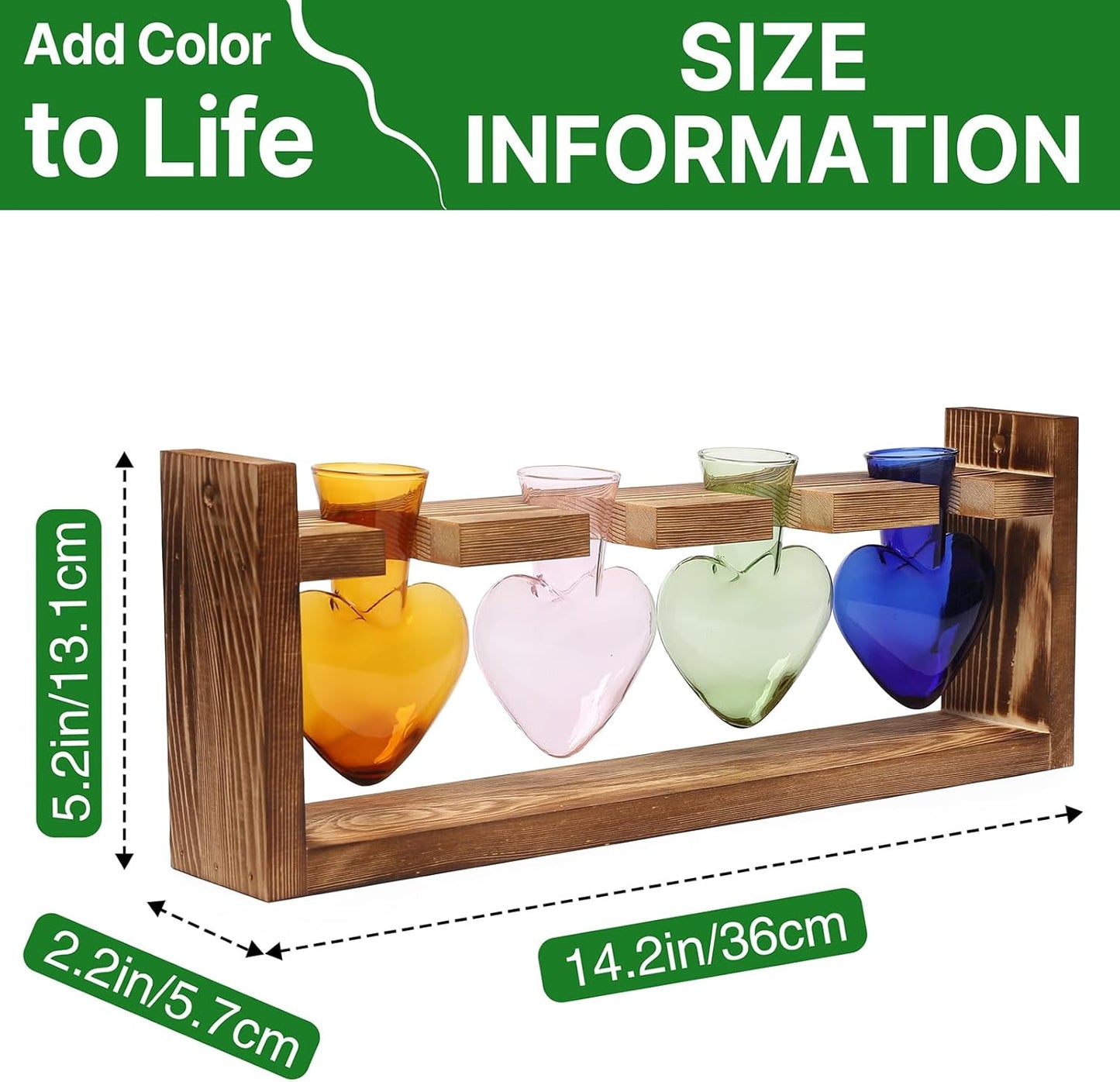 Plant Propagation Stations Heart Plant Terrarium Kit Gift for Women Plant Lover Glass Vases