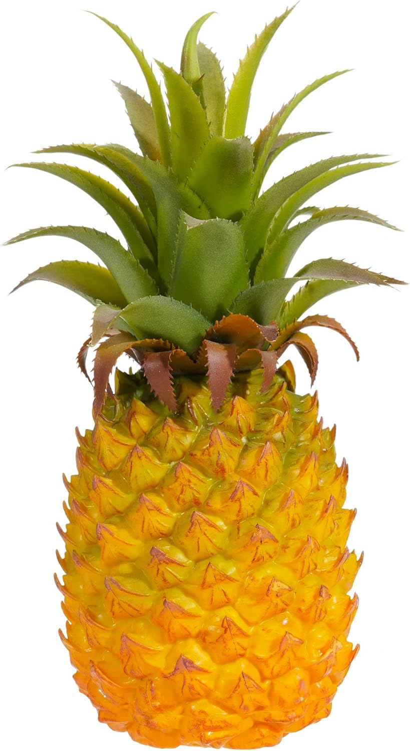 QIRMIZI Artificial Pineapple -Simulated Fruit Decoration, Lifelike Fake Fruit Model, Perfect for Home Decor, Kitchen, Party & Photography Prop – Realistic & Eco-Friendly,Yellow Small