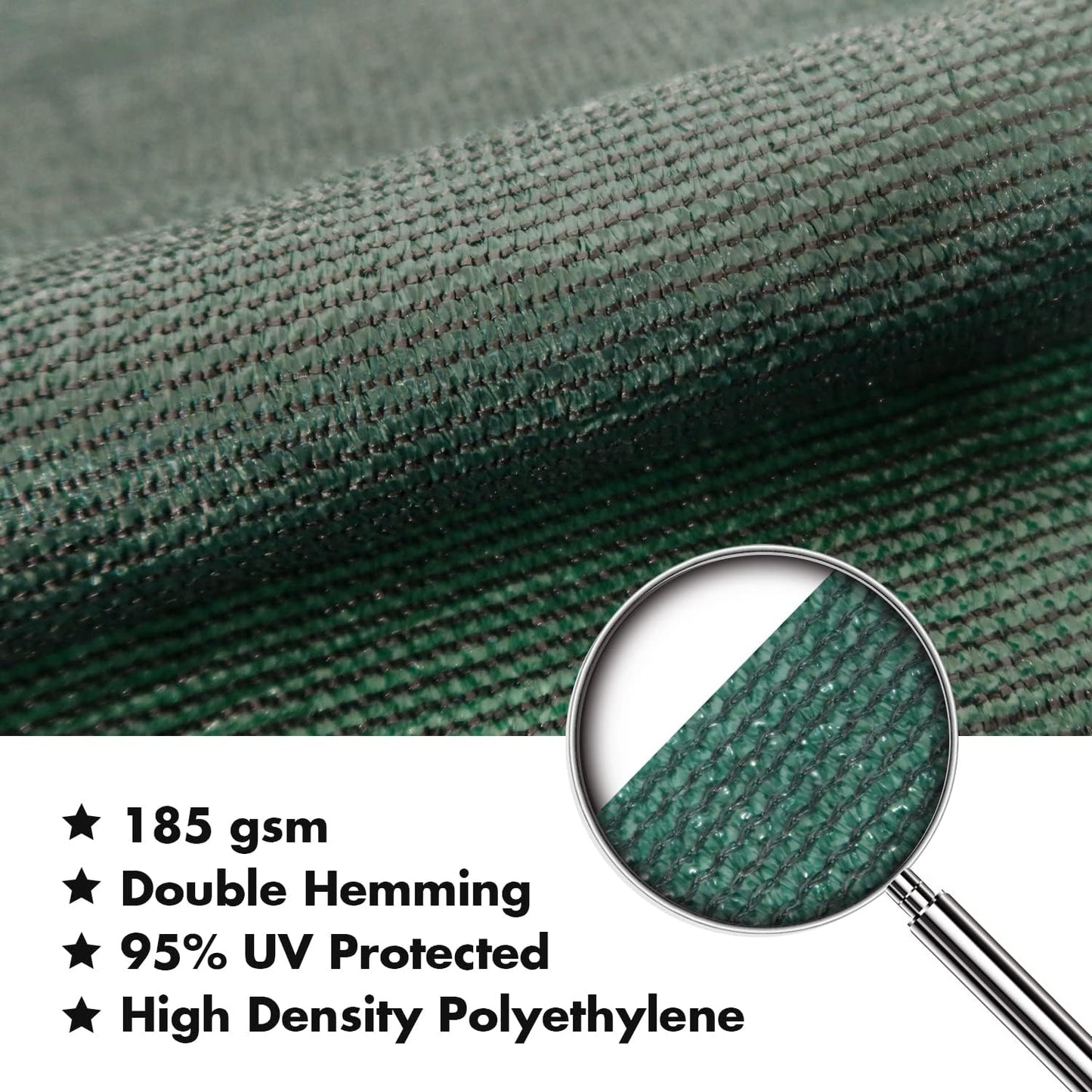 KANAGAWA 12'X24' Dark Green Custom Size Sun Shade Sail Rectangle UV Block Canopy Cover for Patio Backyard Lawn Garden Outdoor (Customized Available)