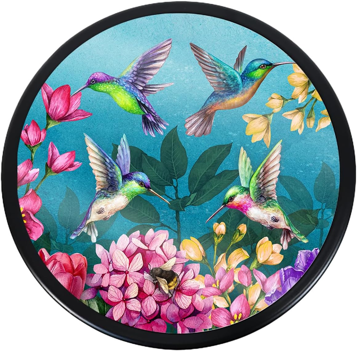 Briarwood Lane Springtime Hummingbirds Cast Iron/Glass Plant Stand