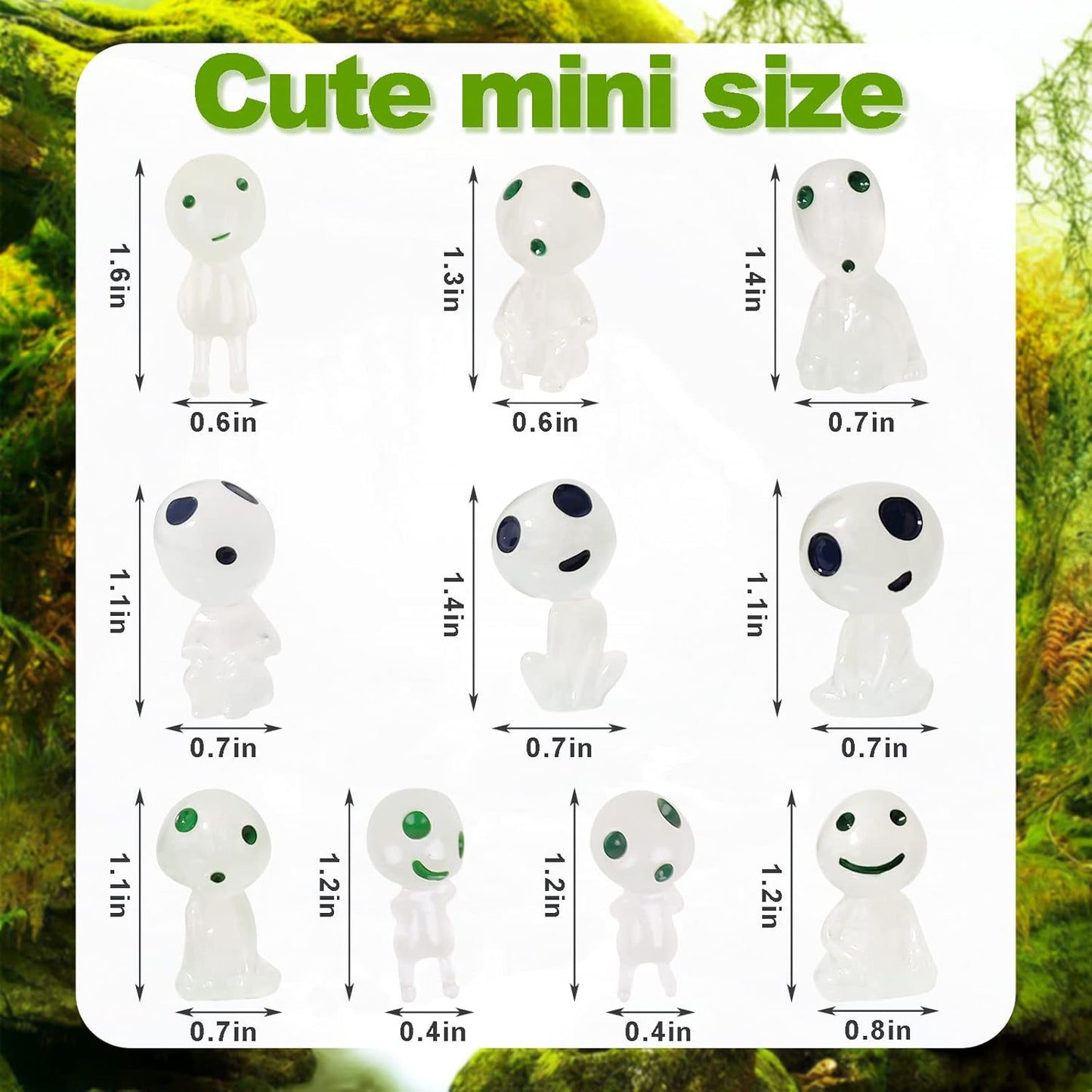 CCINEE 20Pcs Glow in Dark Tree Elves Fairy Luminous Ghost Micro Landscape Accessories Miniature Tree Elves Decoration for Garden Landscape Aquarium Dollhouse Potted Plants Decoration