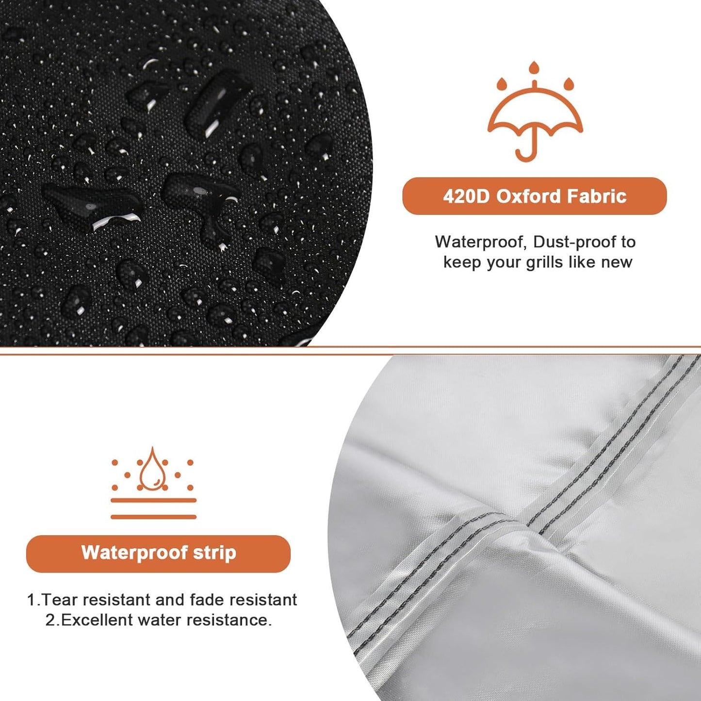 Outdoor Grill Stand Compatible for Cuisinart CGG-180, Petit Gourmet Portable Gas Grill - VersaStand Cover, Waterproof, Drawstring Design - 30 x 20 x 29 Inch