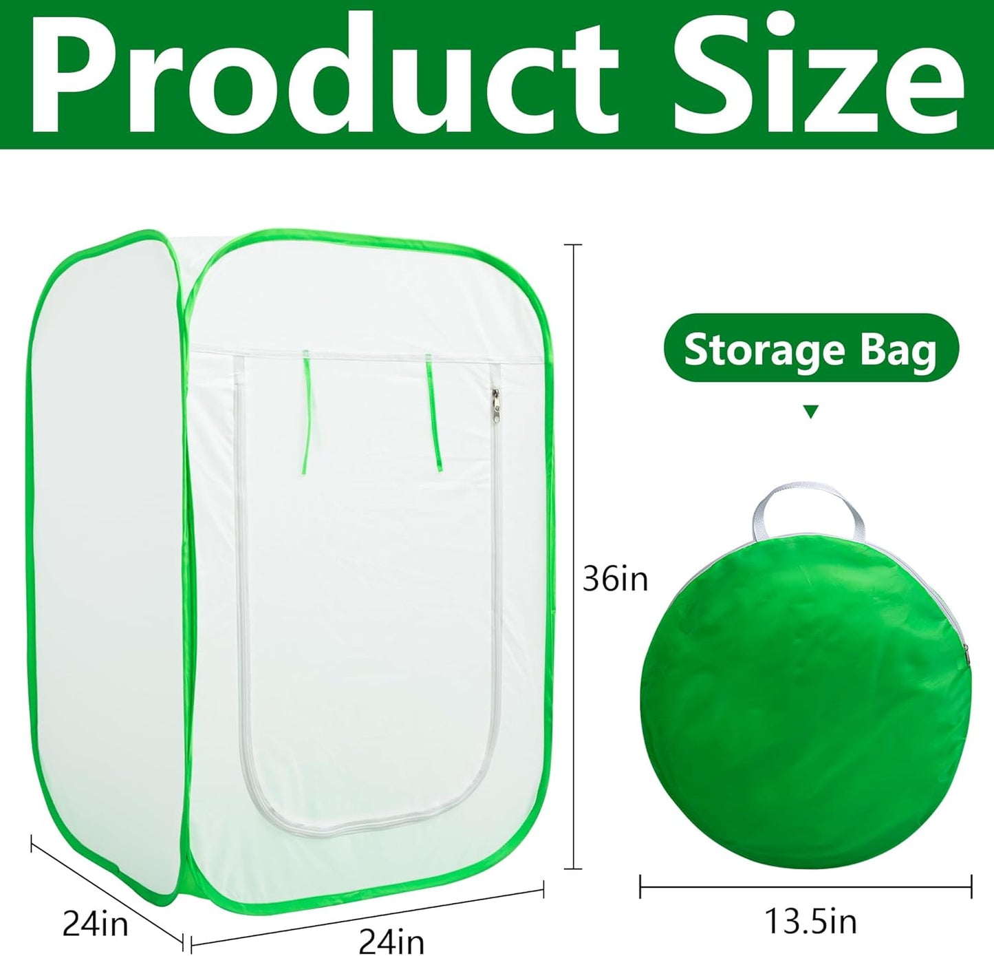 24 x 24 x 36 Inch Pop Up Winter Frost Plant Cover, Gardening Plants Freeze Protection Tent, Warm Plant Protector Enclosure for Snow Frost Protection Indoor & Outdoor