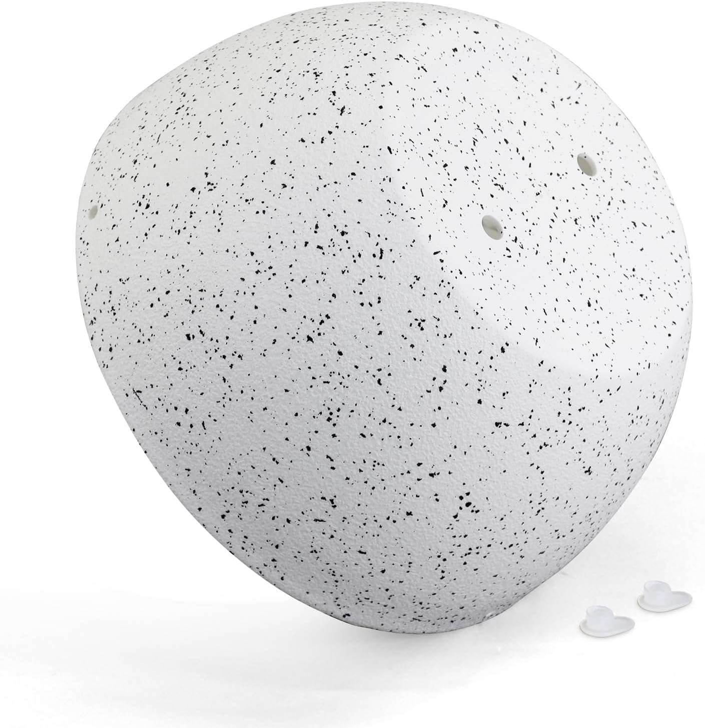 10 inch Hanging Planters for Indoor Outdoor Plants, 2 Pack Hanging Flower Pots with Drainage Holes and Chain for Garden Porch, Plastic Hanging Baskets for House Plants, Speckled White