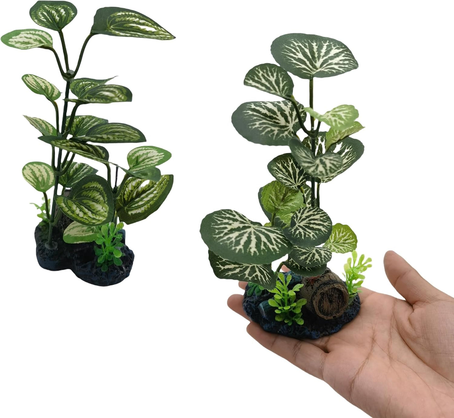 M2cbridge Artificial Fish Tank Plants Silk Aquarium Plastic Plant Aquatic Water Grass Foreground Decor(2PCS Grasses)